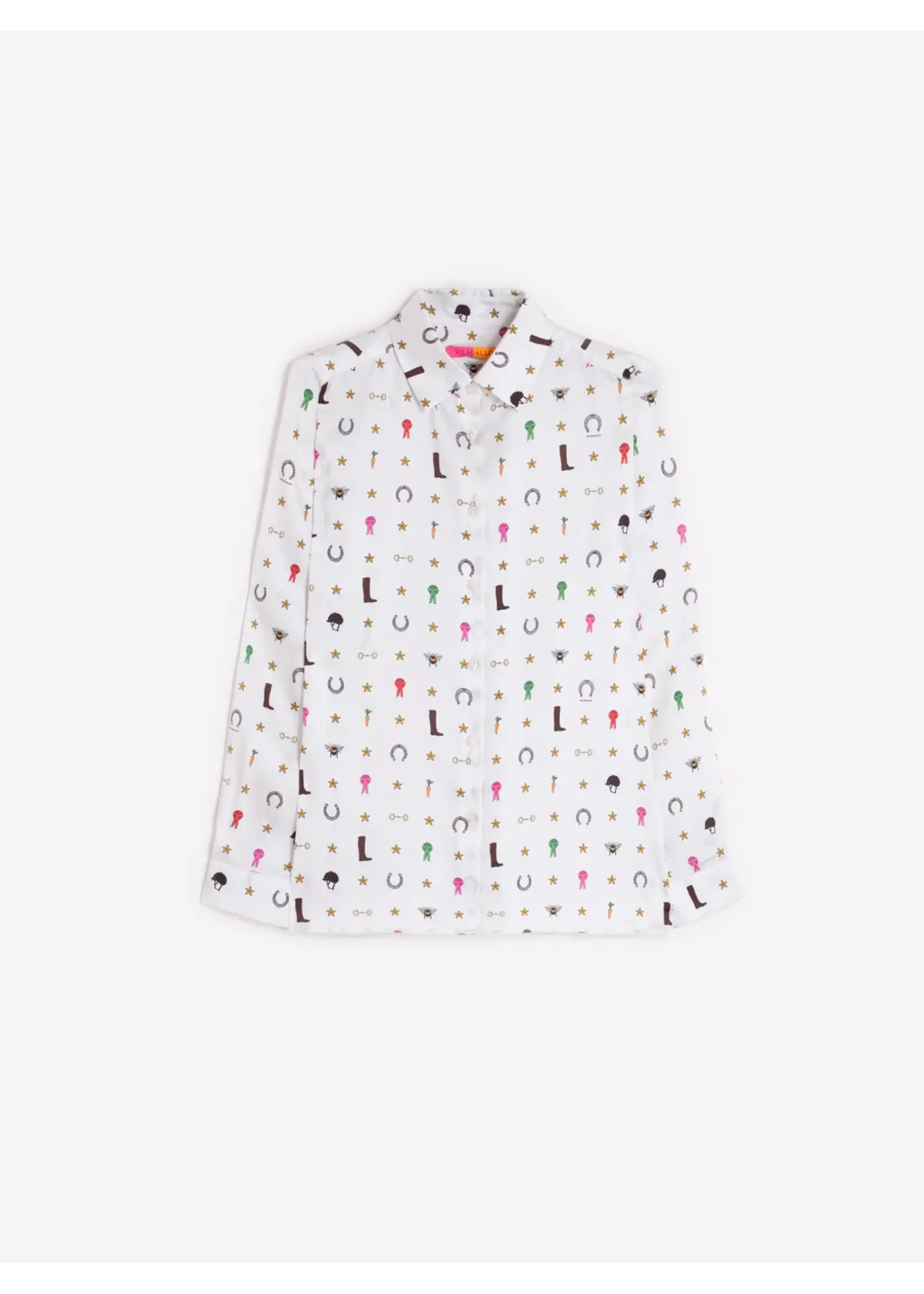 vilagallo Vilagallo - Tea Shirt with Equestrian Print