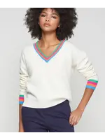 vilagallo Vilagallo - V-neck Ecru Sweater