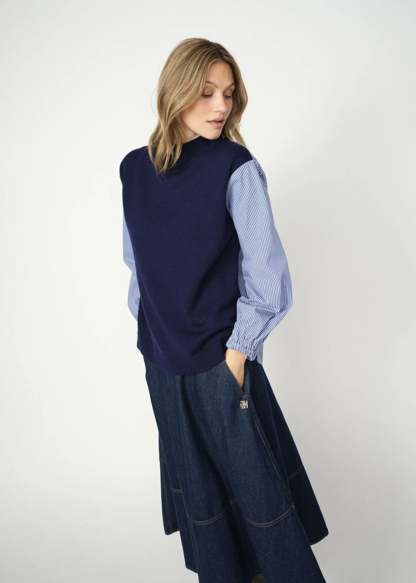 Mos Mosh Mos Mosh - Juella LS Stripe  Combi Knit