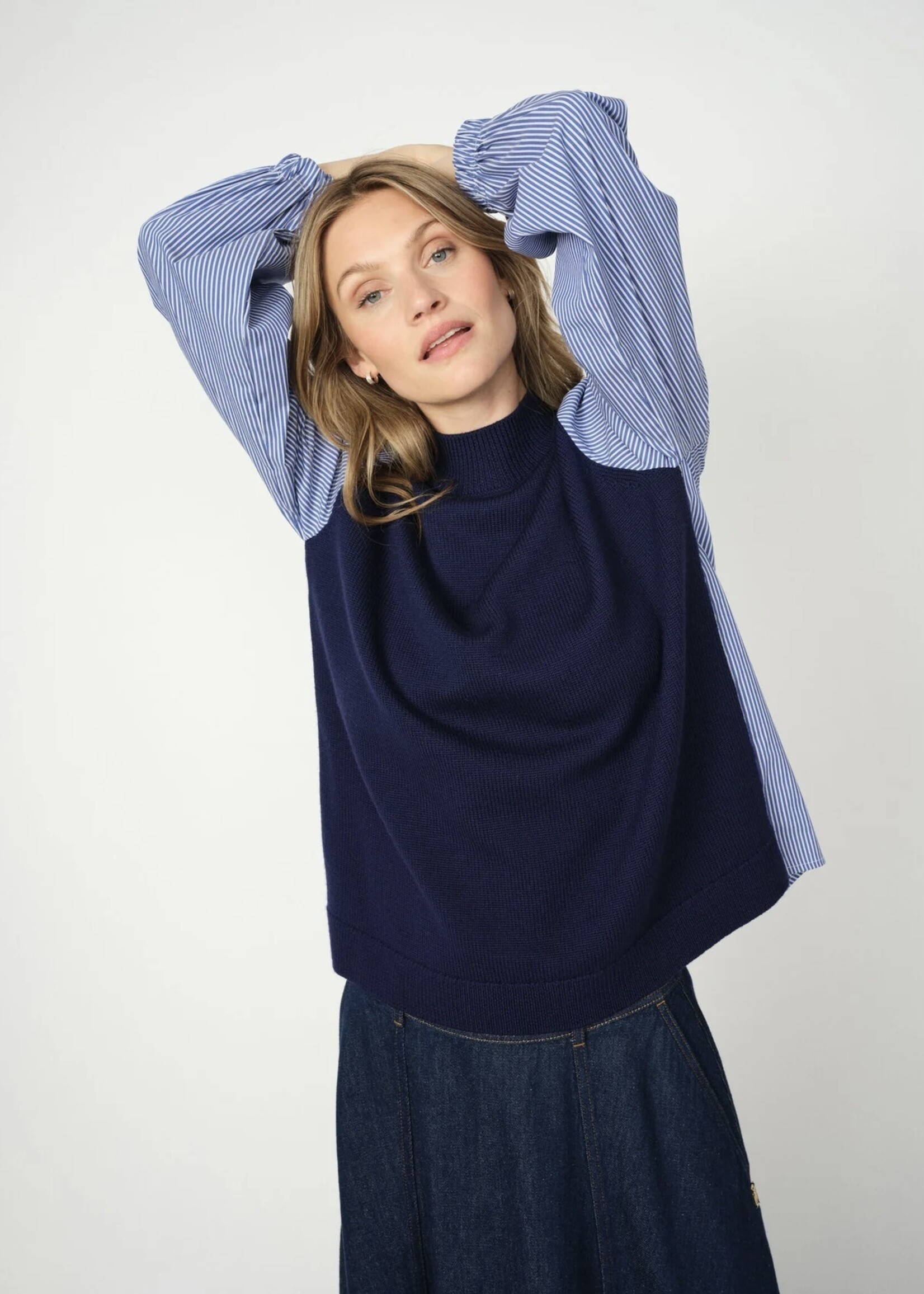 Mos Mosh Mos Mosh - Juella LS Stripe  Combi Knit