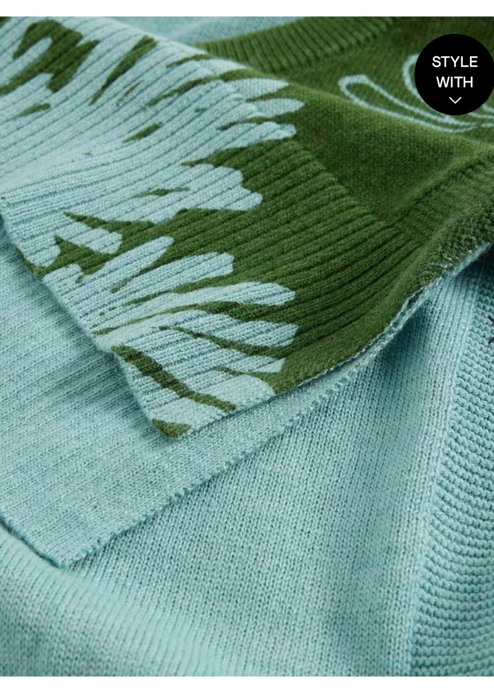 White Stuff Femme White Stuff - Olive Print Jumper
