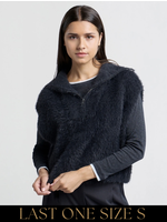 YAYA Yaya - Sleeveless fluffy Sweater with Zipper collar