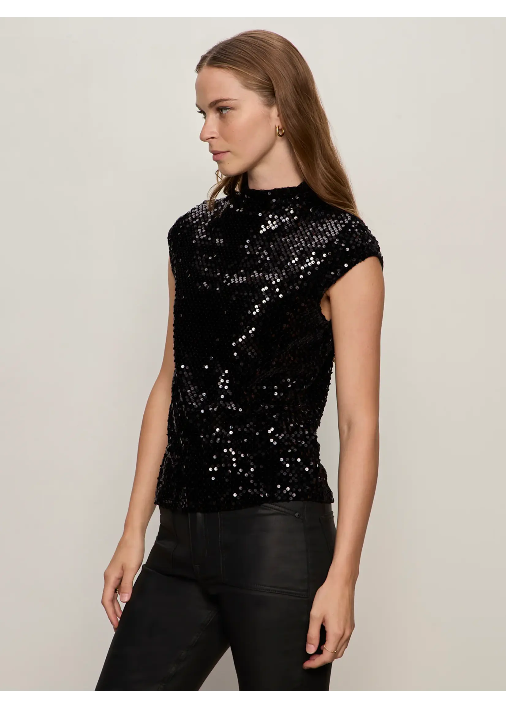 Sanctuary Sanctuary - Funnel Neck Sequin Top