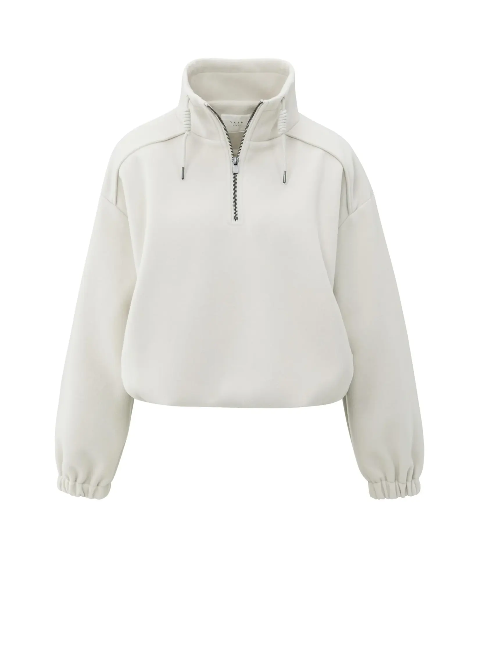 YAYA Yaya - Balloon Sweatshirt with zipper collar