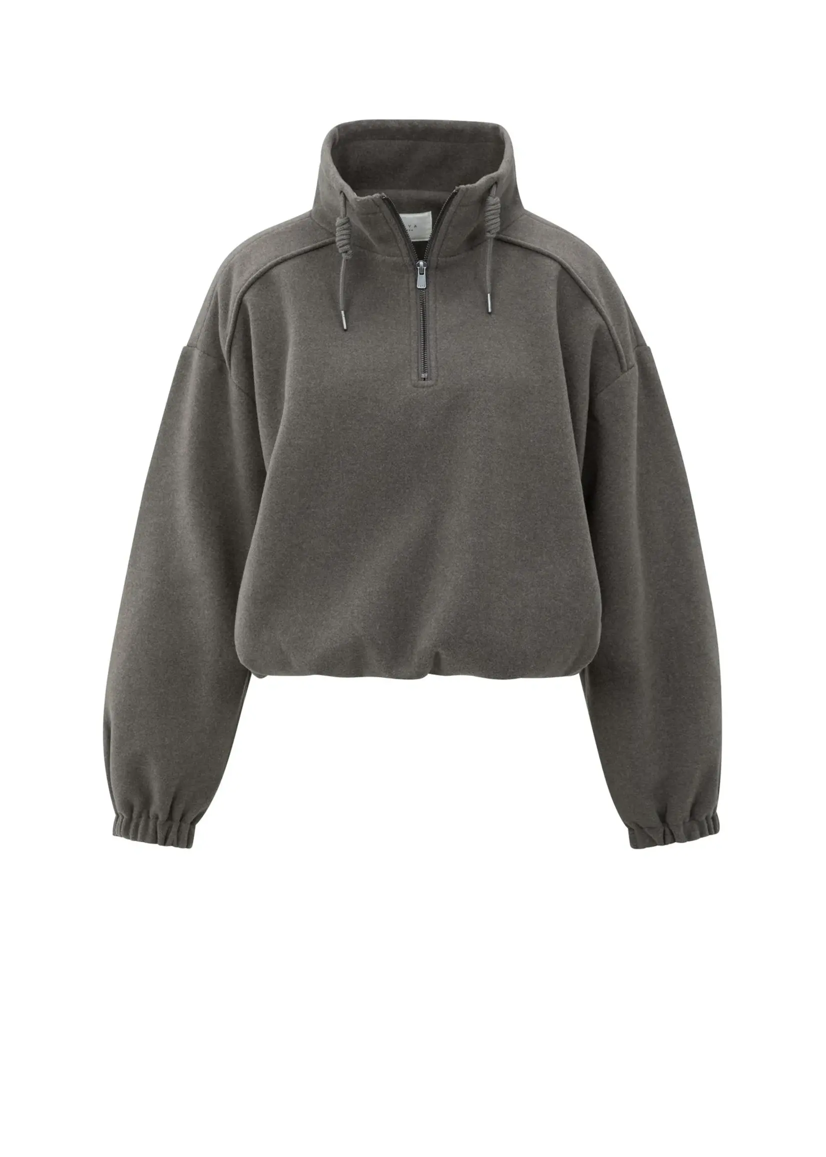 YAYA Yaya - Balloon Sweatshirt with zipper collar