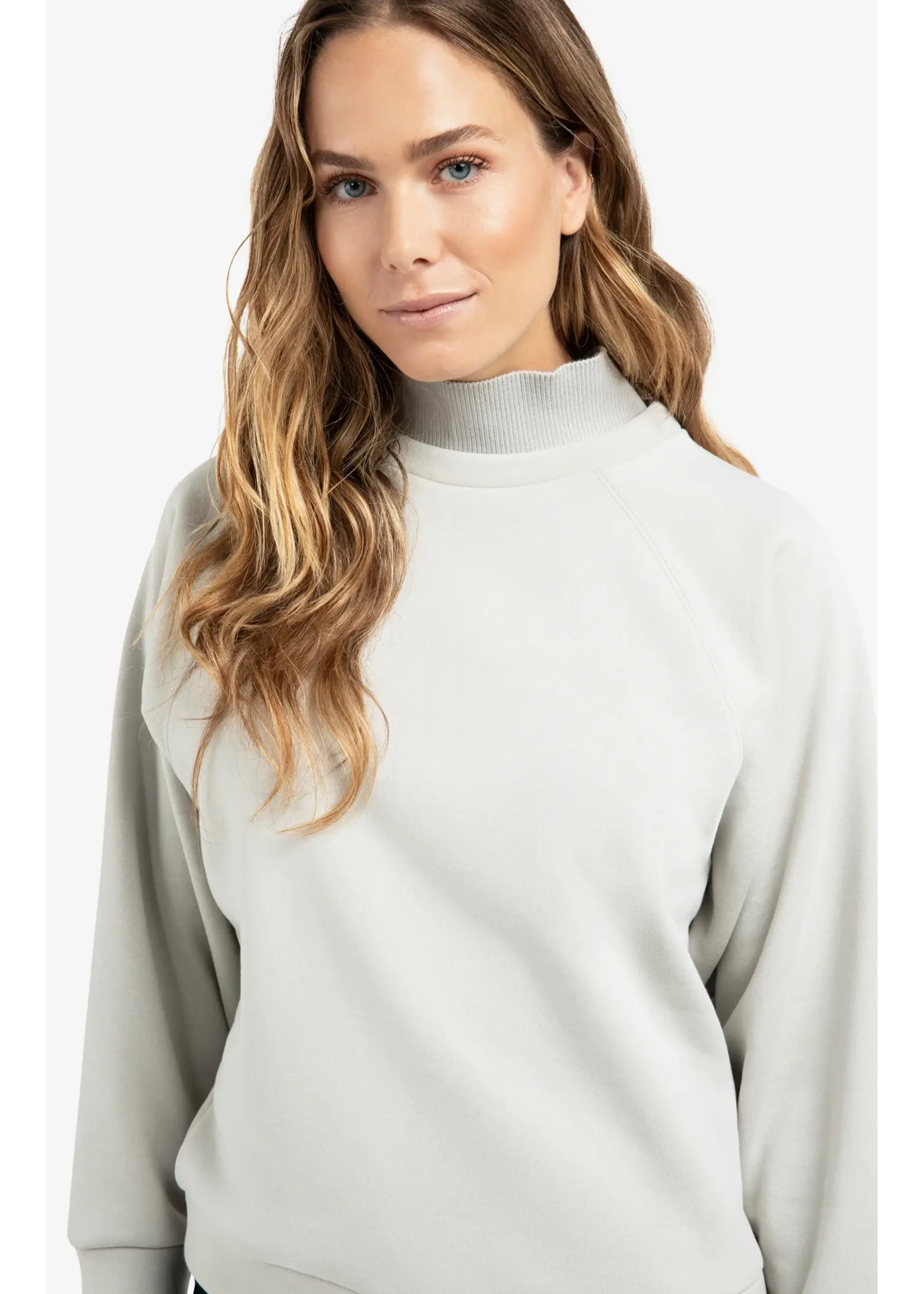 YAYA Yaya - Sweatshirt with Knitted cuffs and collar