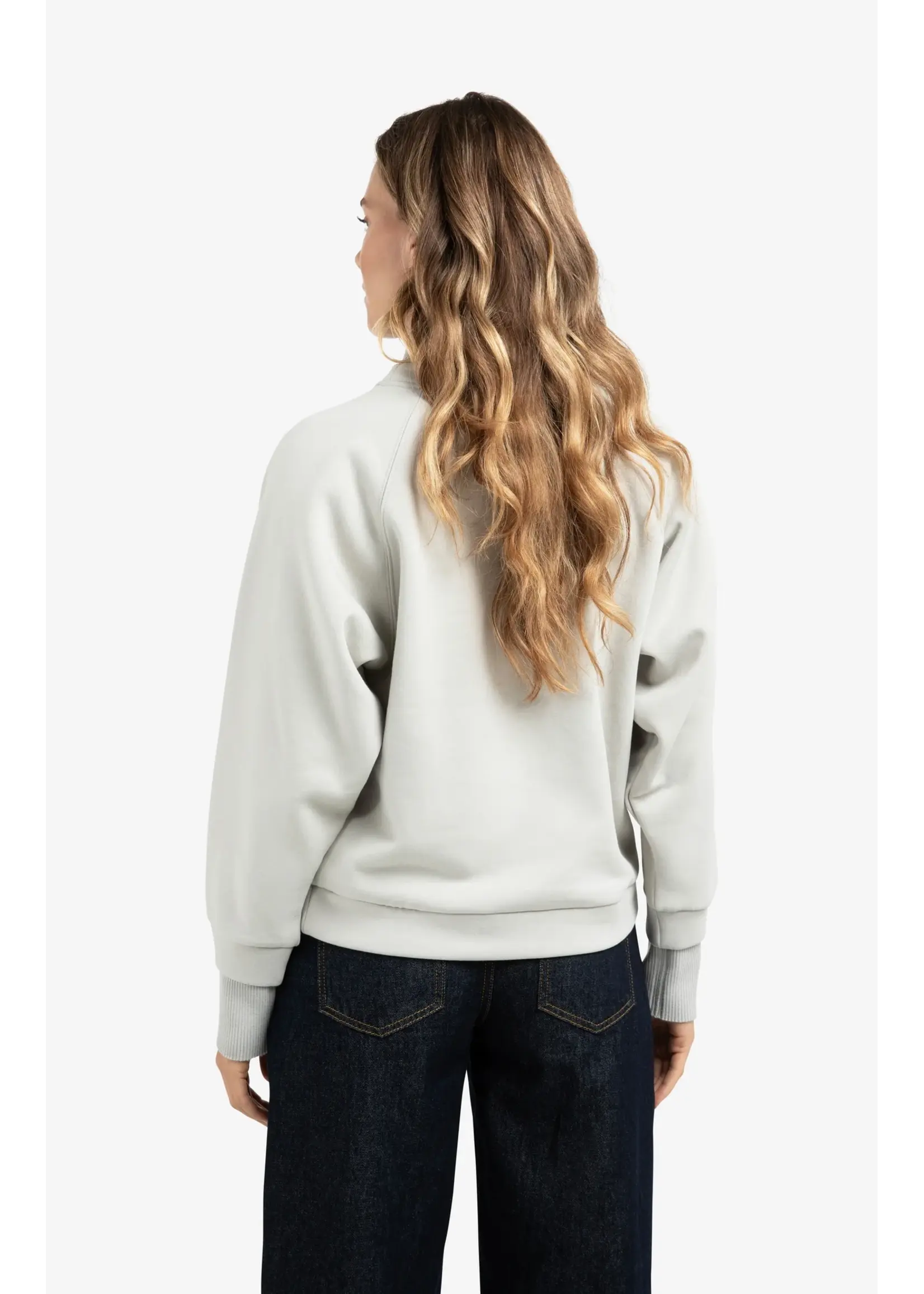 YAYA Yaya - Sweatshirt with Knitted cuffs and collar
