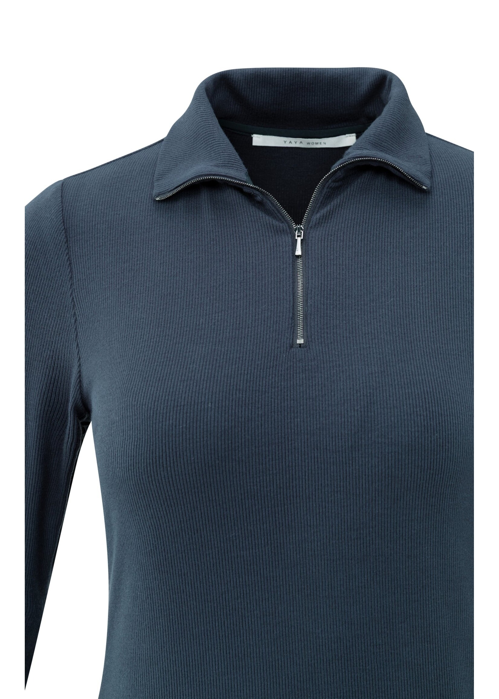 YAYA Yaya - Long Sleeve top with zipper collar