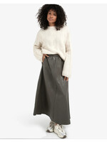 YAYA Yaya - Faux Leather Aline midi skirt with pockets
