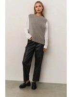 YAYA Yaya - Faux Leather Trousers With Seam Details