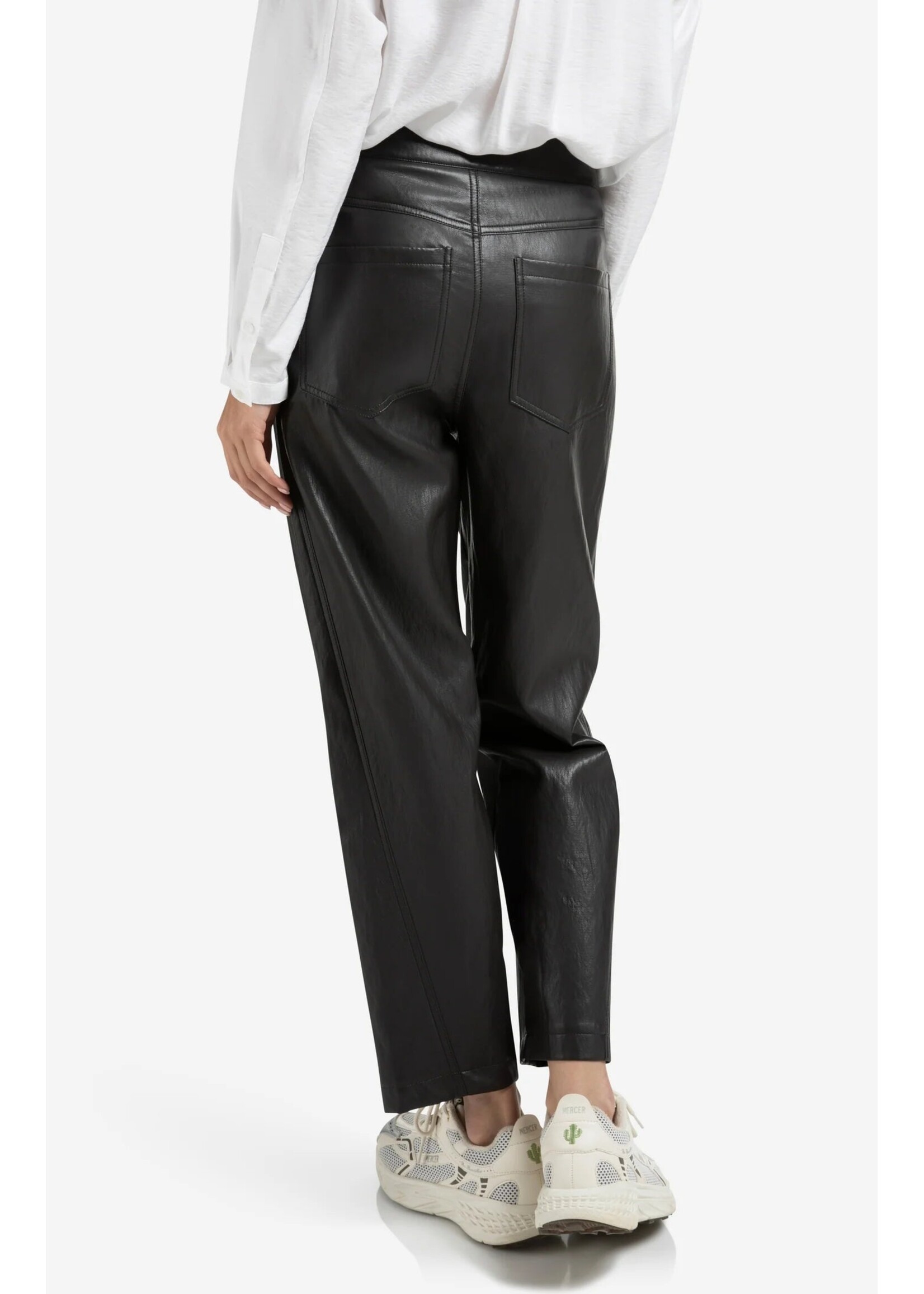 YAYA Yaya - Faux Leather Trousers With Seam Details
