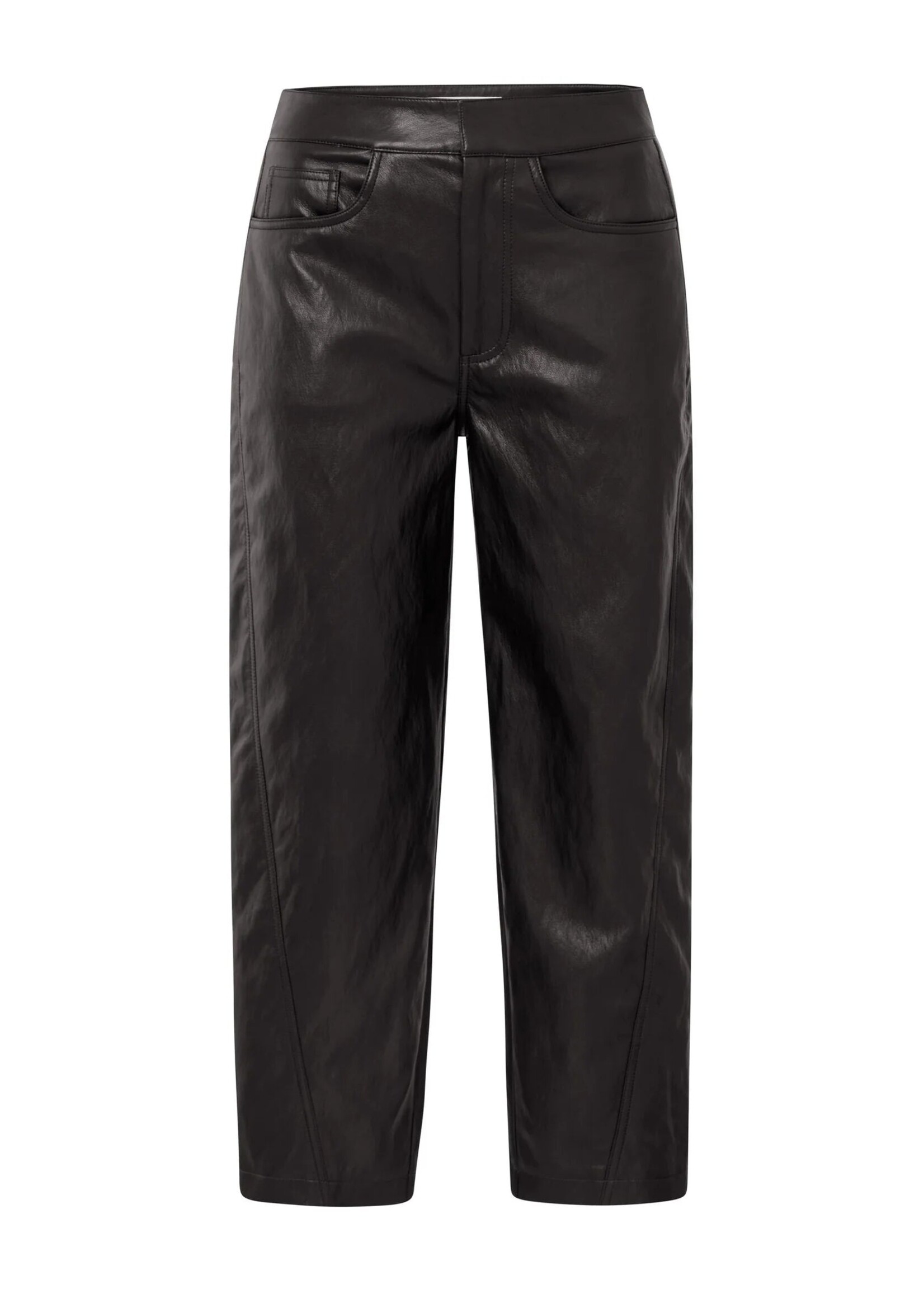 YAYA Yaya - Faux Leather Trousers With Seam Details