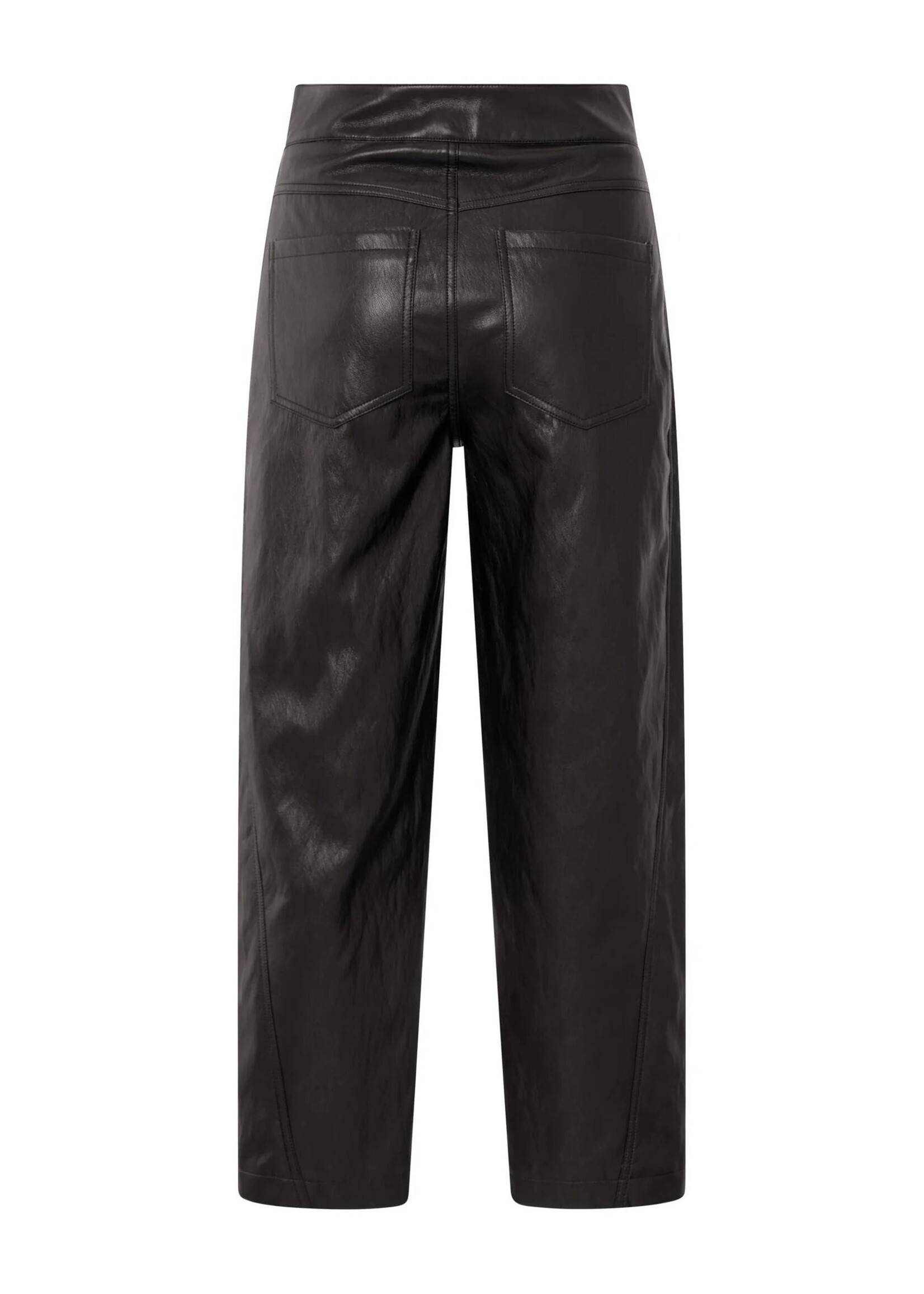 YAYA Yaya - Faux Leather Trousers With Seam Details