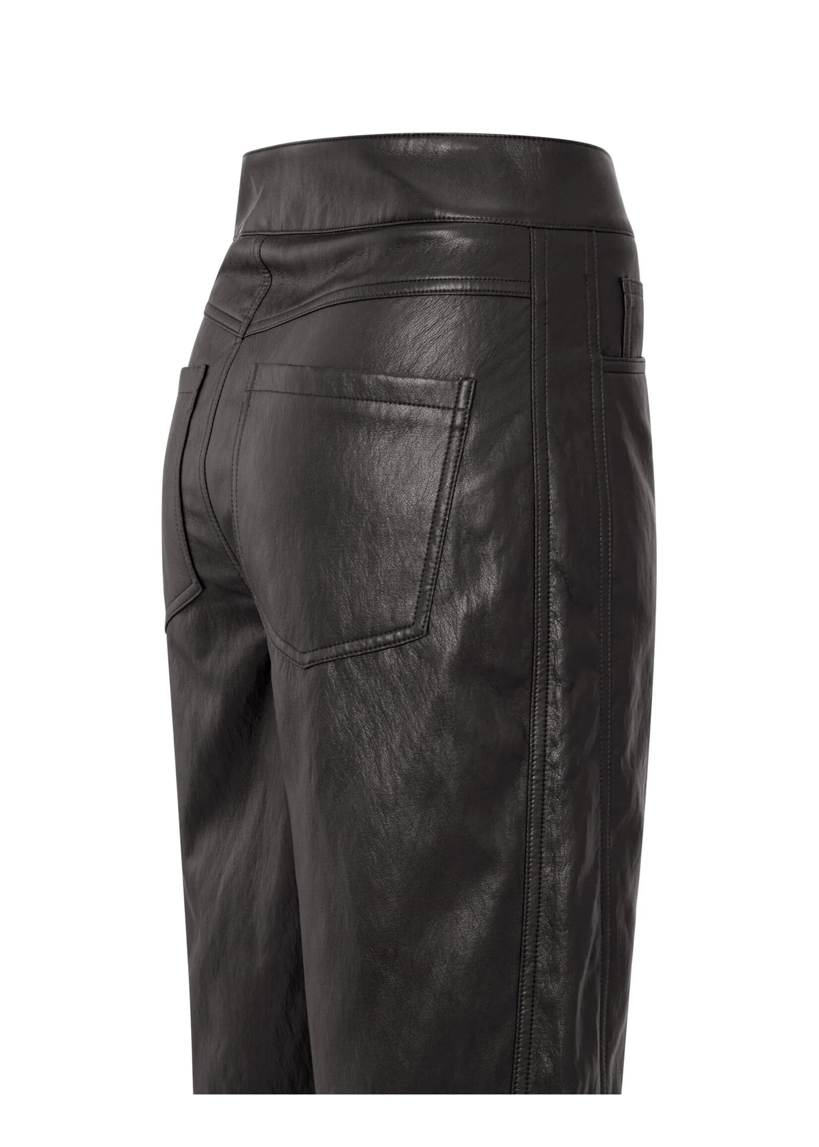 YAYA Yaya - Faux Leather Trousers With Seam Details
