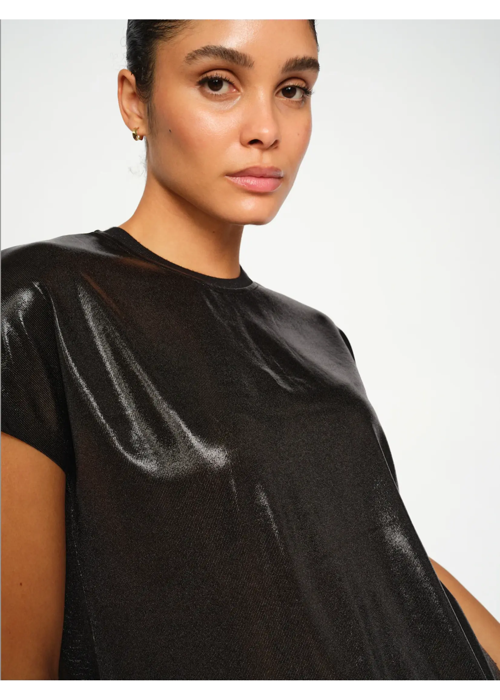 Mos Mosh Mos Mosh - Nivola O-Neck Metallic Tee