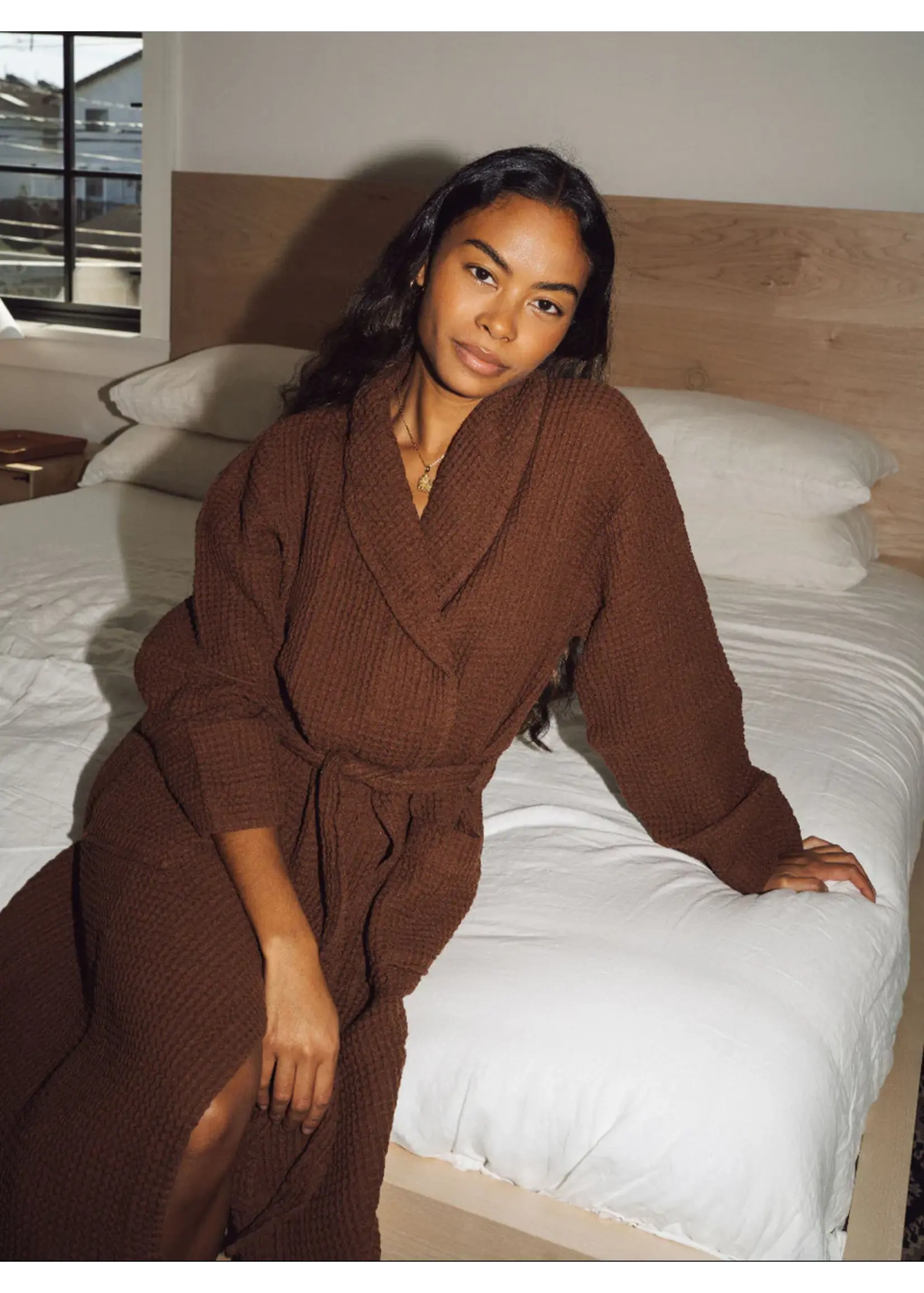 One Wednesday One Wednesday - Waffle Knit Robe
