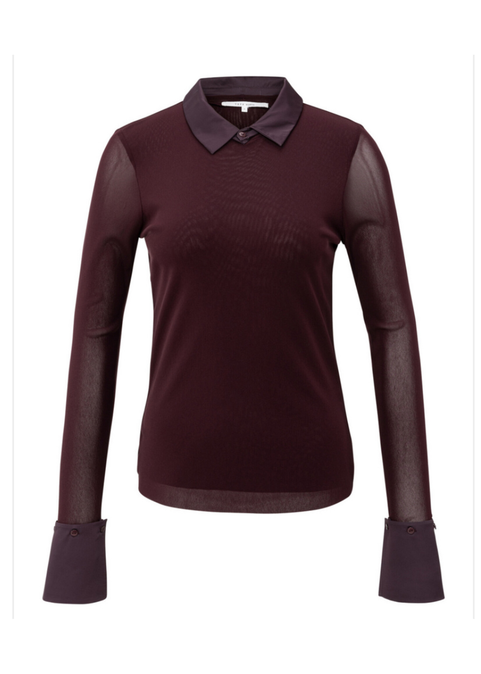 YAYA YAYA - Mesh Top With Removable Cuffs And Collar
