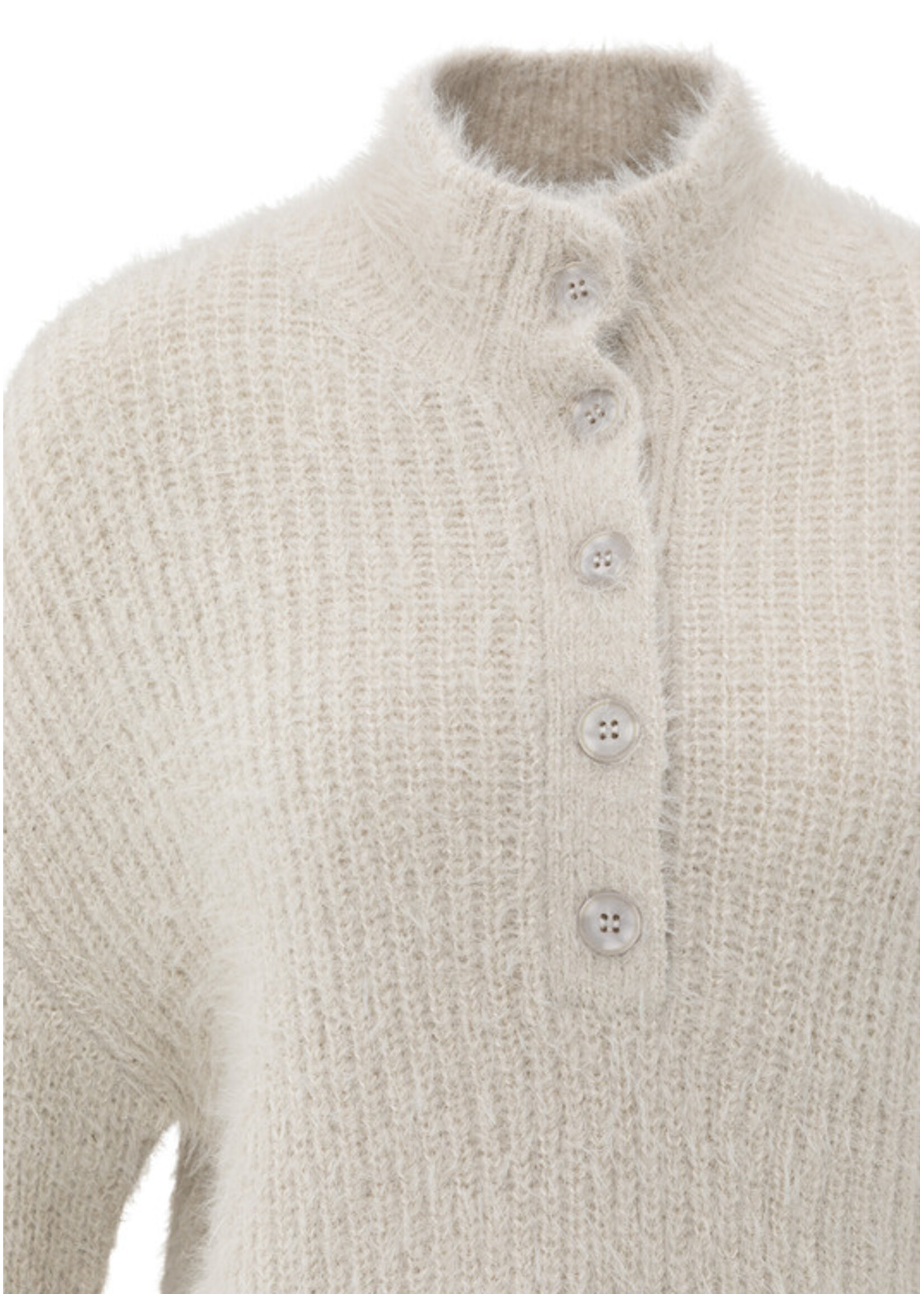 YAYA YAYA - Furry Sweater With Collar