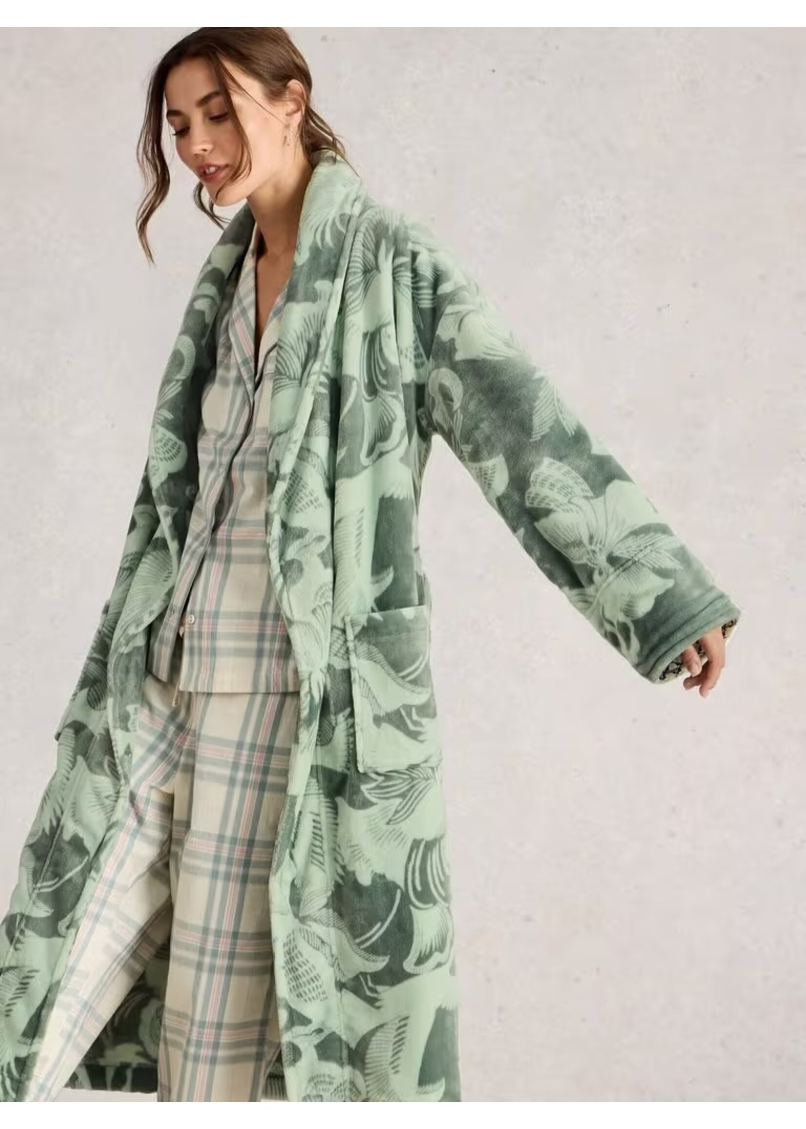 White Stuff Femme White Stuff - Clover Print Dressing Gown