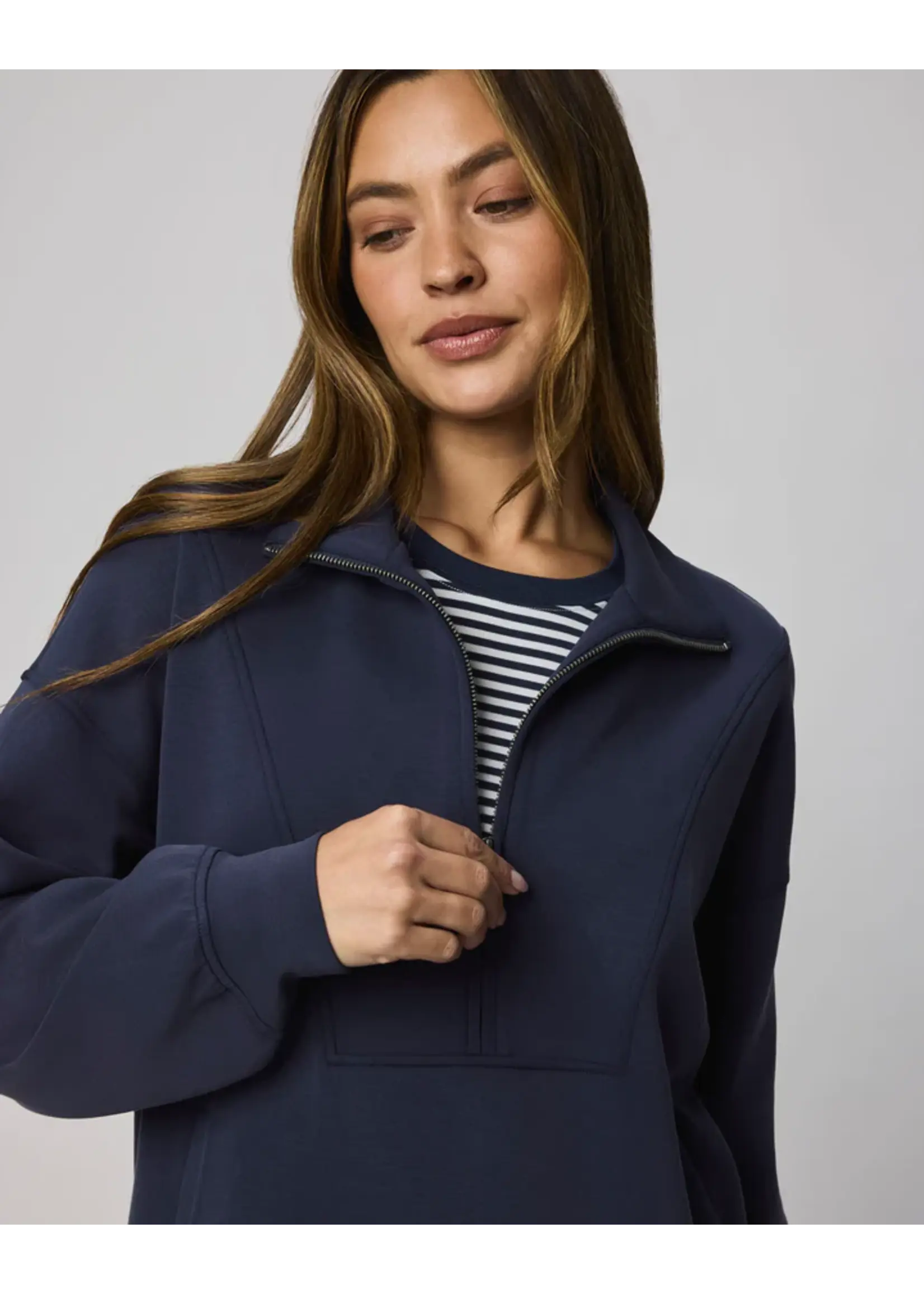 Splendid Splendid - Scuba Soft Quarter-Zip Sweatshirt
