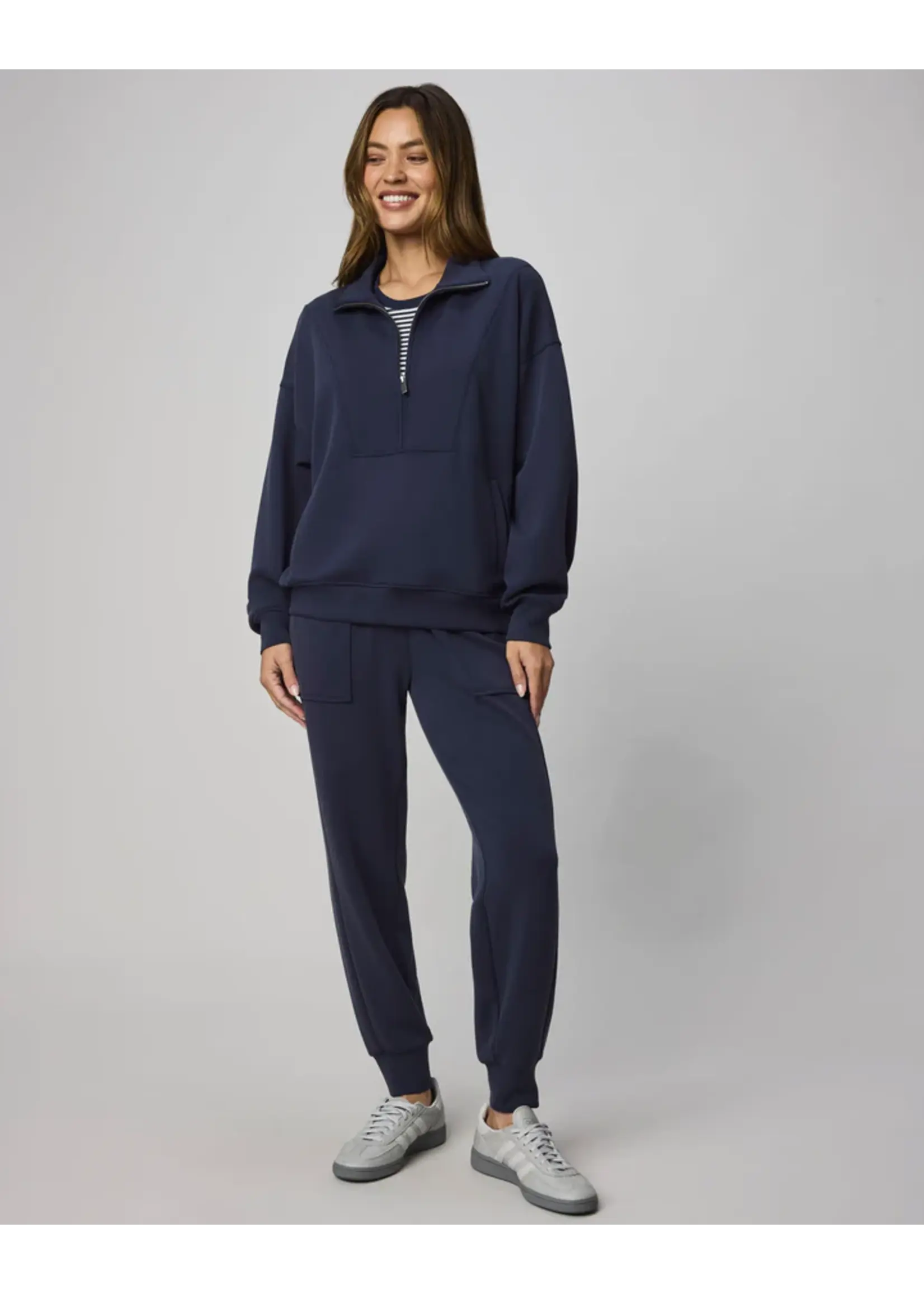 Splendid Splendid - Scuba Soft Quarter-Zip Sweatshirt