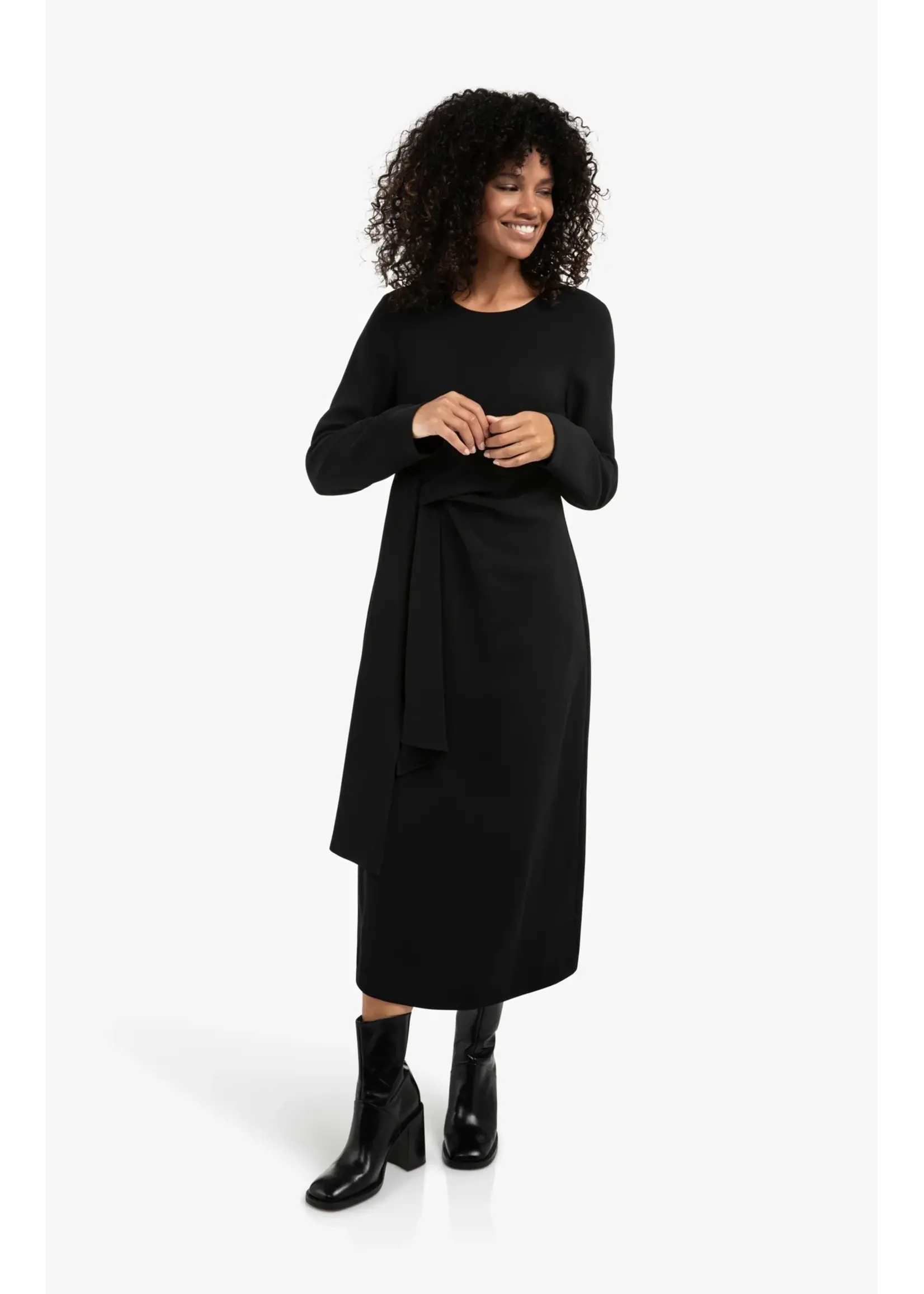 YAYA YAYA - Long Sleeve Dress With Knot
