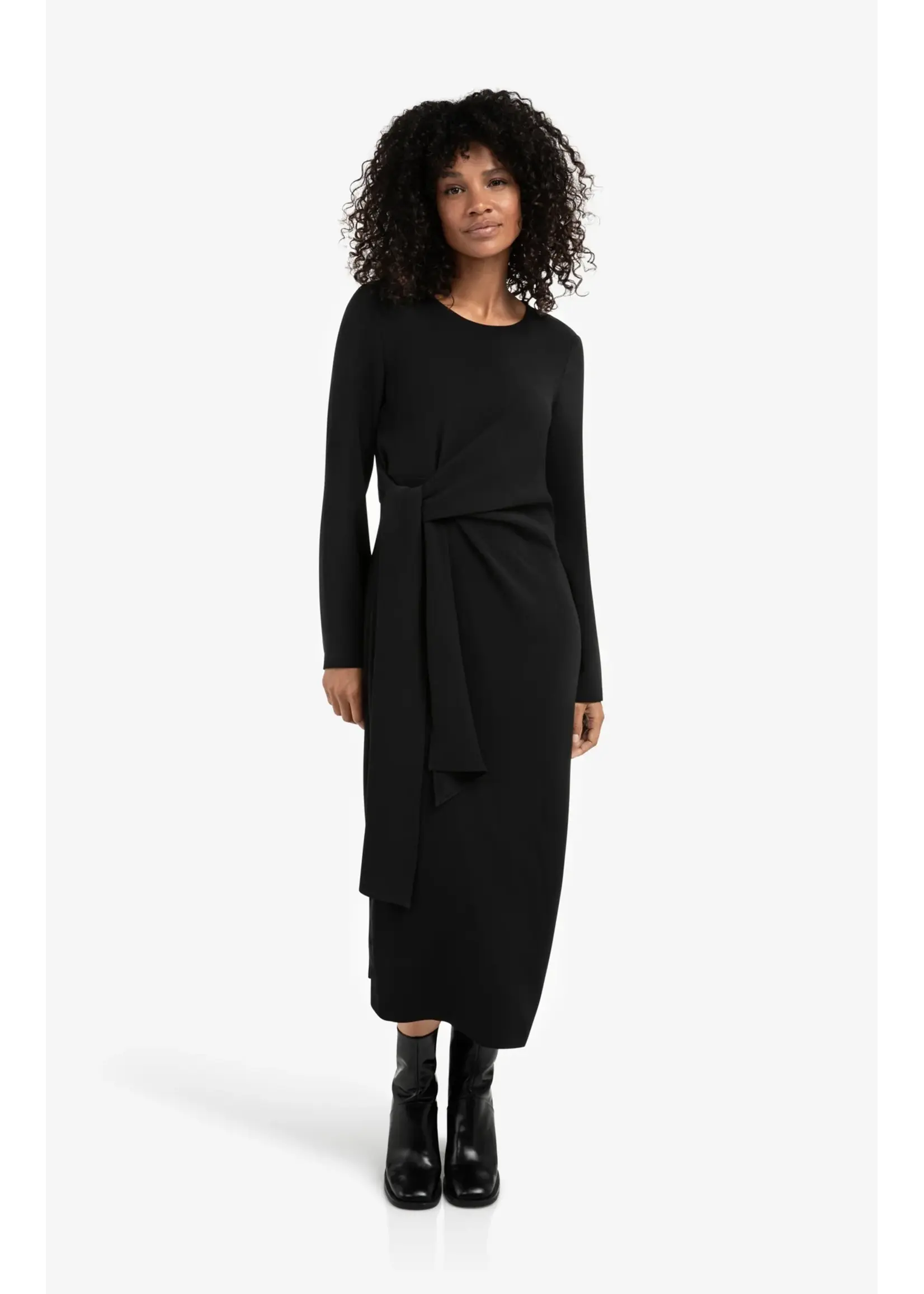 YAYA YAYA - Long Sleeve Dress With Knot