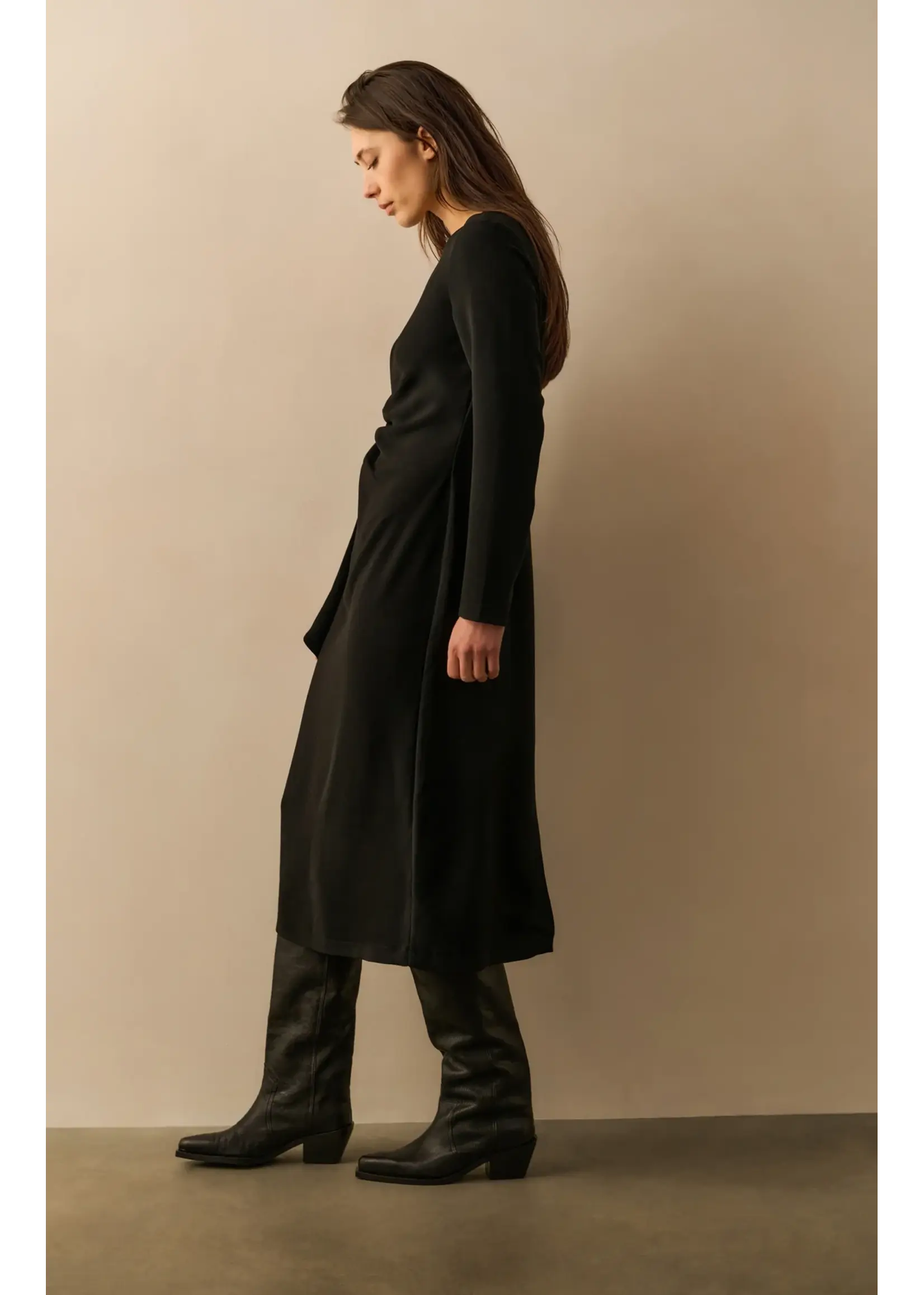 YAYA YAYA - Long Sleeve Dress With Knot