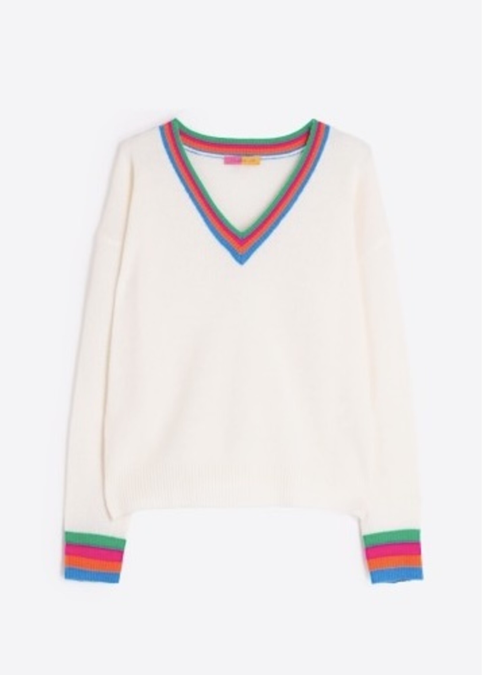 vilagallo Vilagallo - V-neck Ecru Sweater