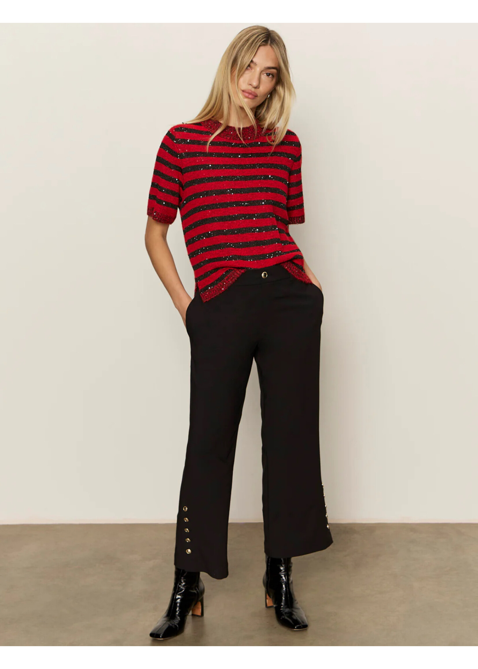 Sanctuary Sanctuary - Short Sleeve Shine Sweater Tee