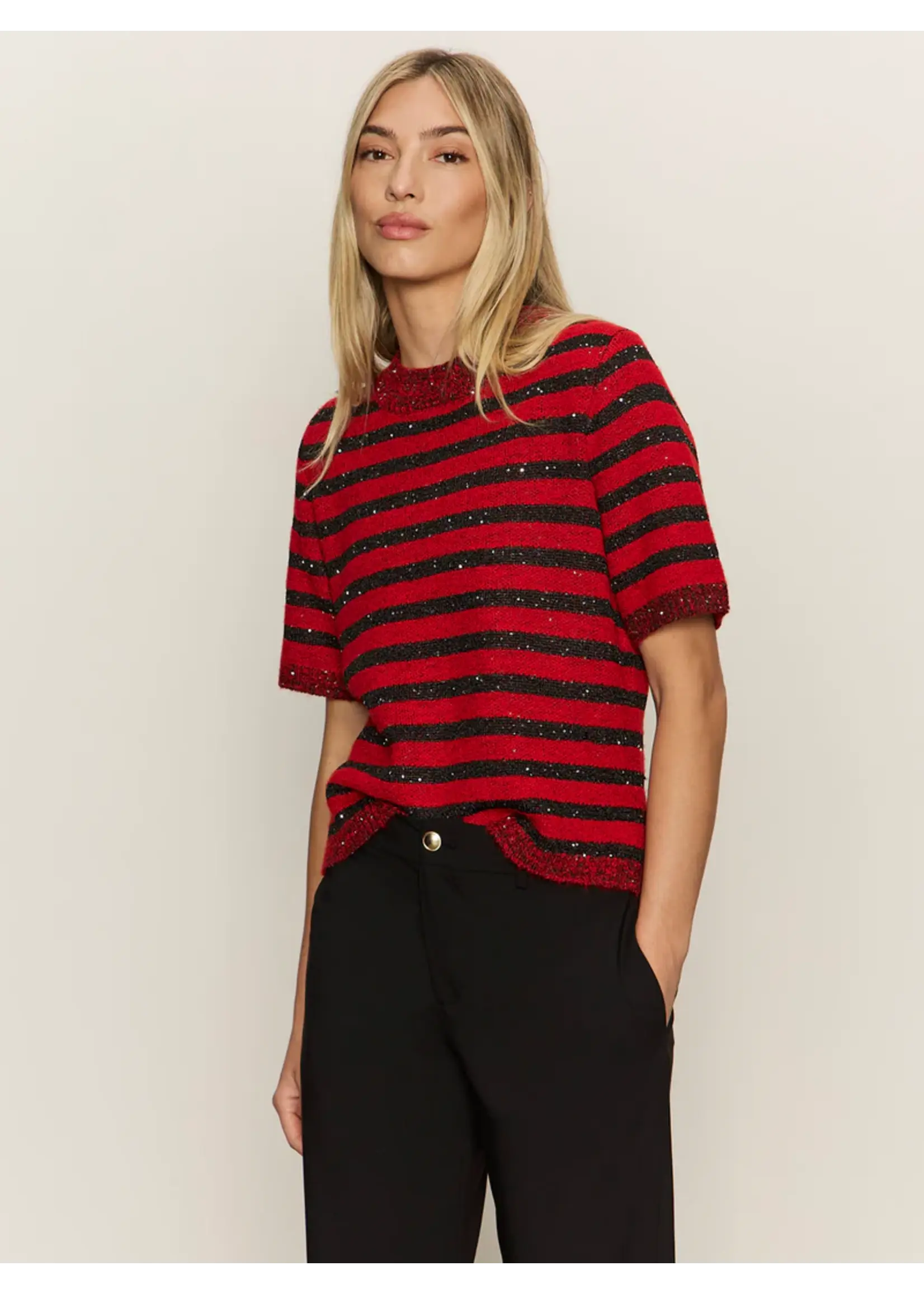 Sanctuary Sanctuary - Short Sleeve Shine Sweater Tee