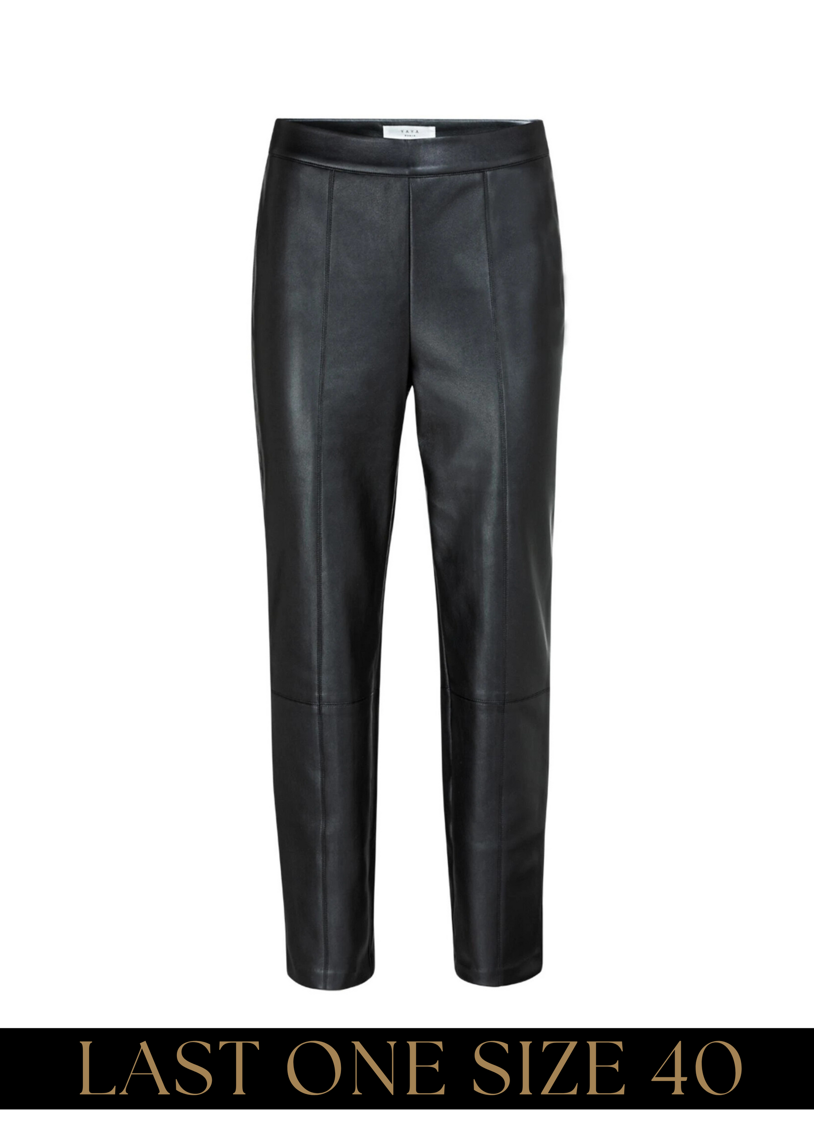 YAYA YAYA Faux Leather Pant 7/8 Length
