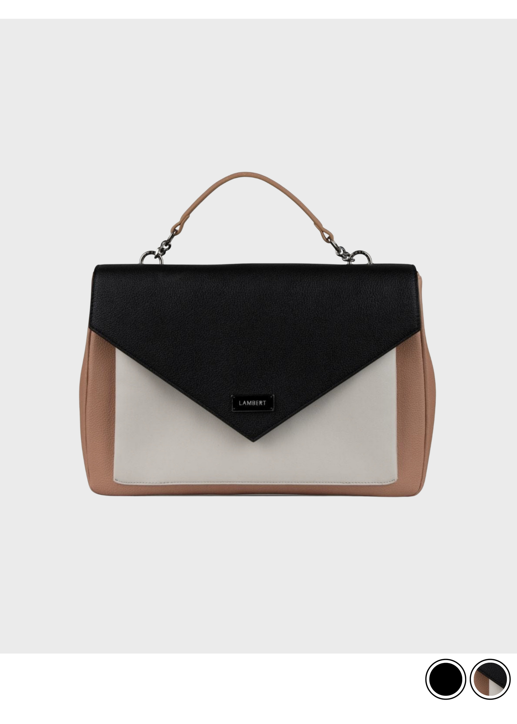 Lambert Lambert - Amelia Vegan Leather  Satchel Pebble