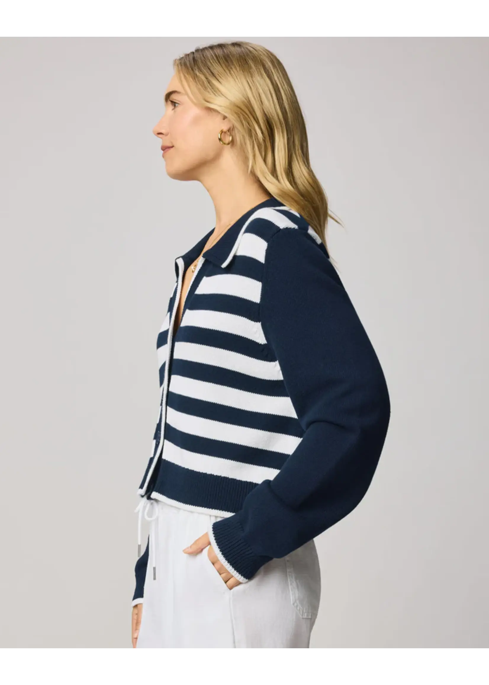 Splendid Splendid - Nicolette Striped Polo Sweater