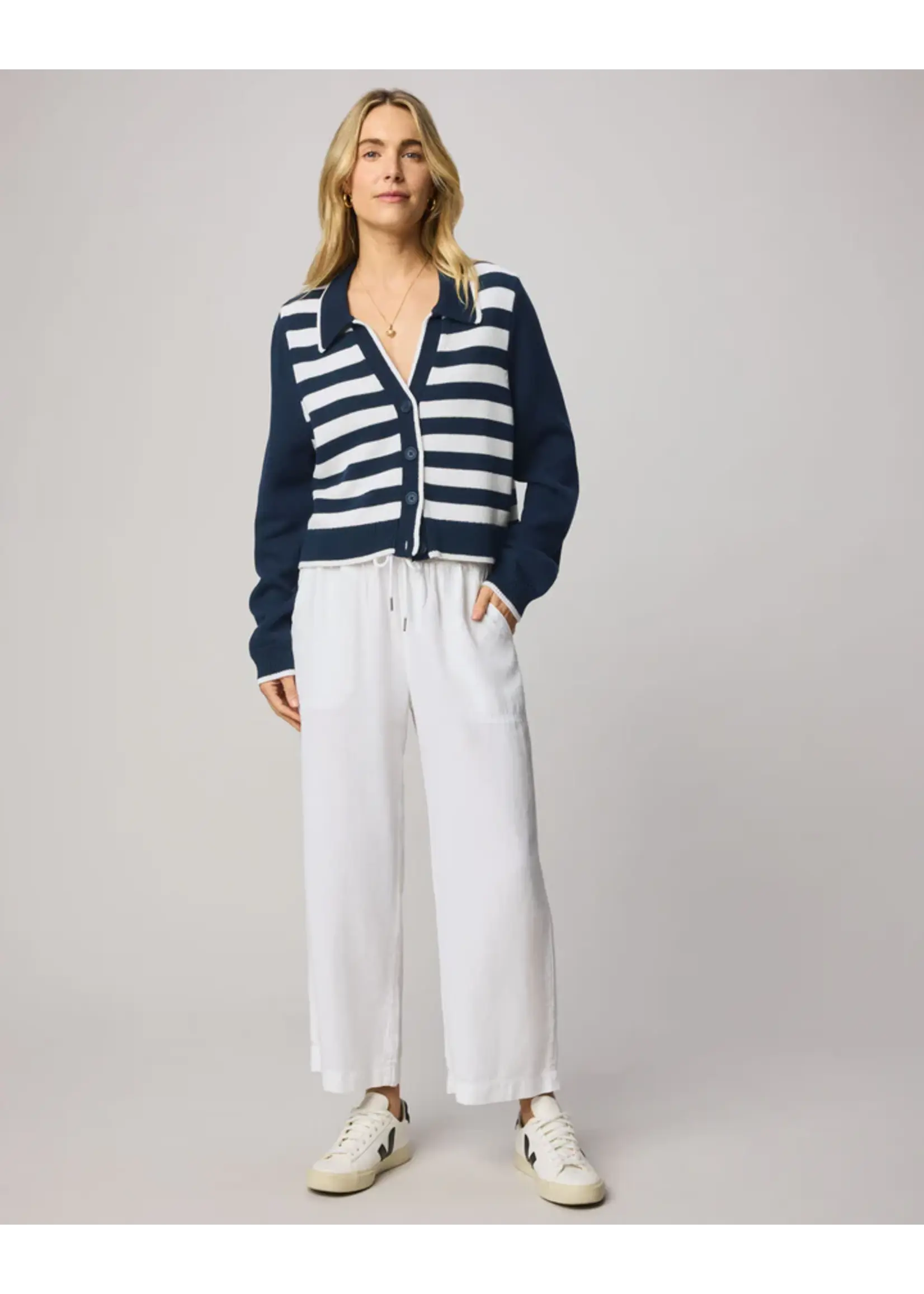 Splendid Splendid - Nicolette Striped Polo Sweater