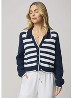 Splendid Splendid - Nicolette Striped Polo Sweater