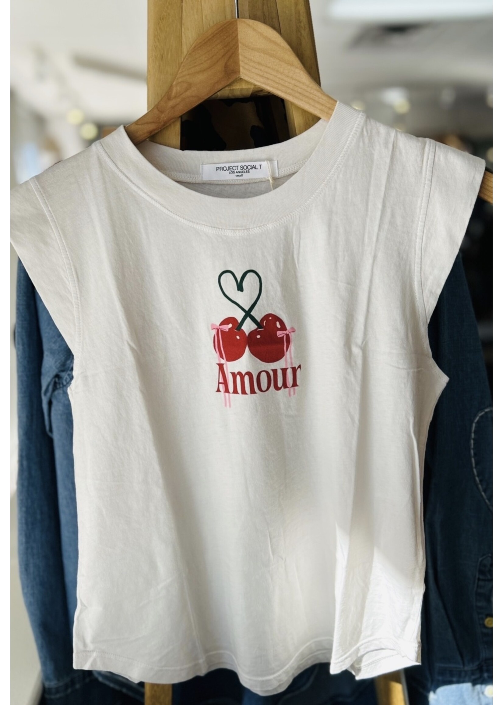 Project Social T Project Social T - Amour Heart Cherries Tank