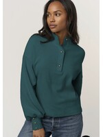 Project Social T Project Social T - Damas Multi Button Cozy Mock Neck