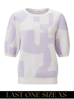 YAYA Yaya - Print Jaquard Sweater Short Sleeve
