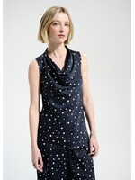 Joseph Ribkoff Joseph Ribkoff - Cowl Neck Polka Dot Pullover Style 261746