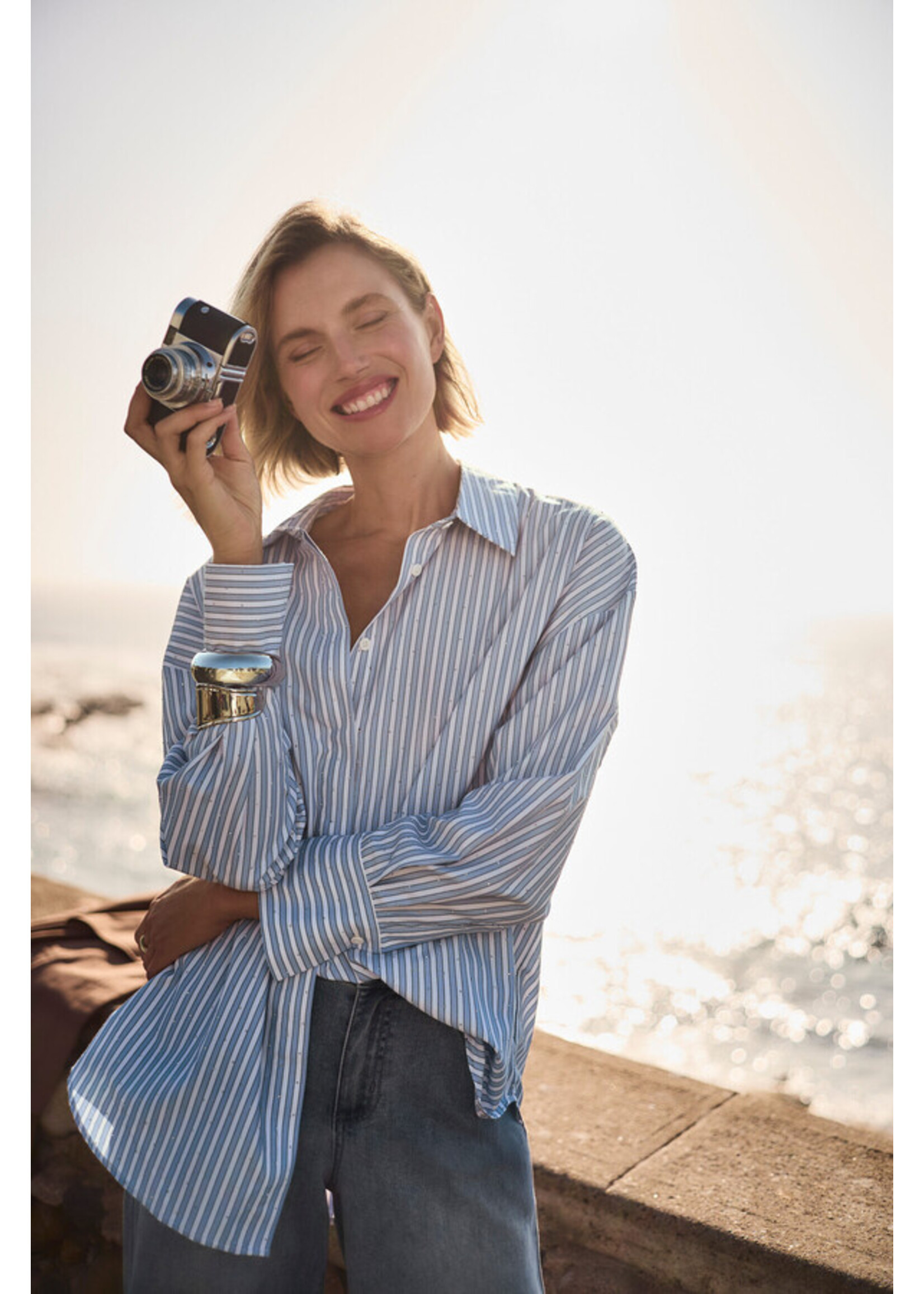 Joseph Ribkoff Joseph Ribkoff - Striped Casual Button Shirt Style 261931