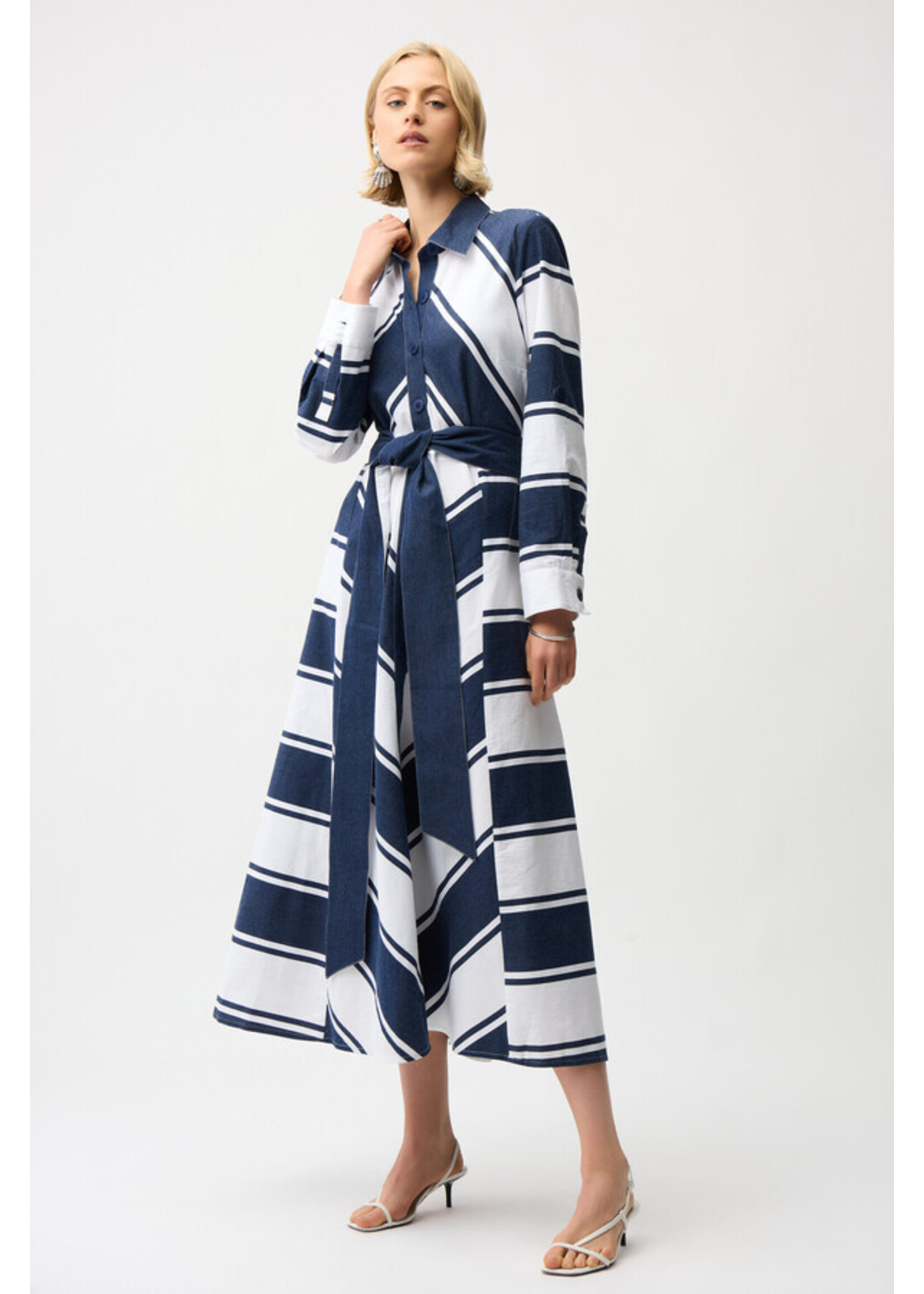 Joseph Ribkoff Joseph Ribkoff - Casual Striped Maxi Dress Style 261936