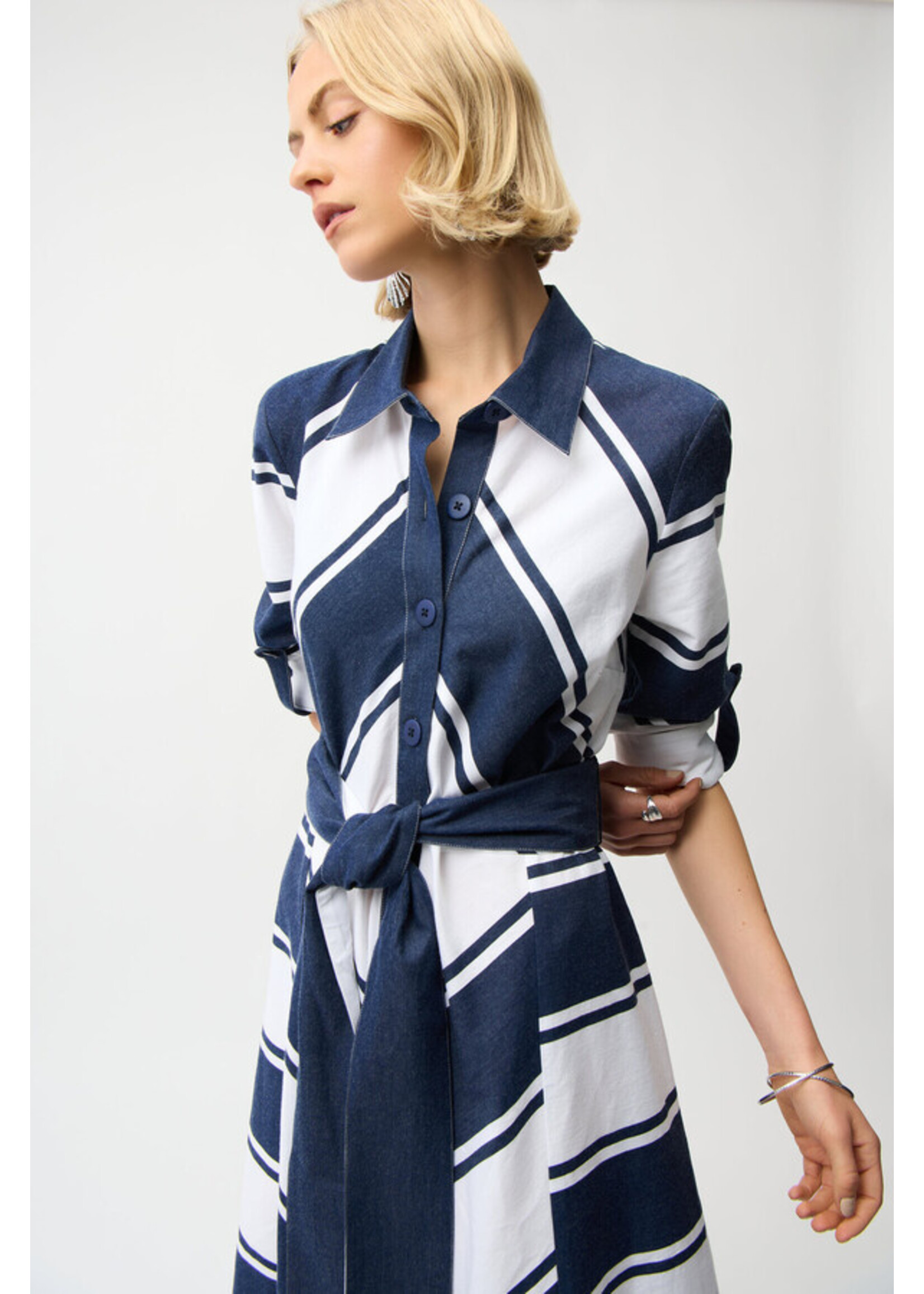 Joseph Ribkoff Joseph Ribkoff - Casual Striped Maxi Dress Style 261936