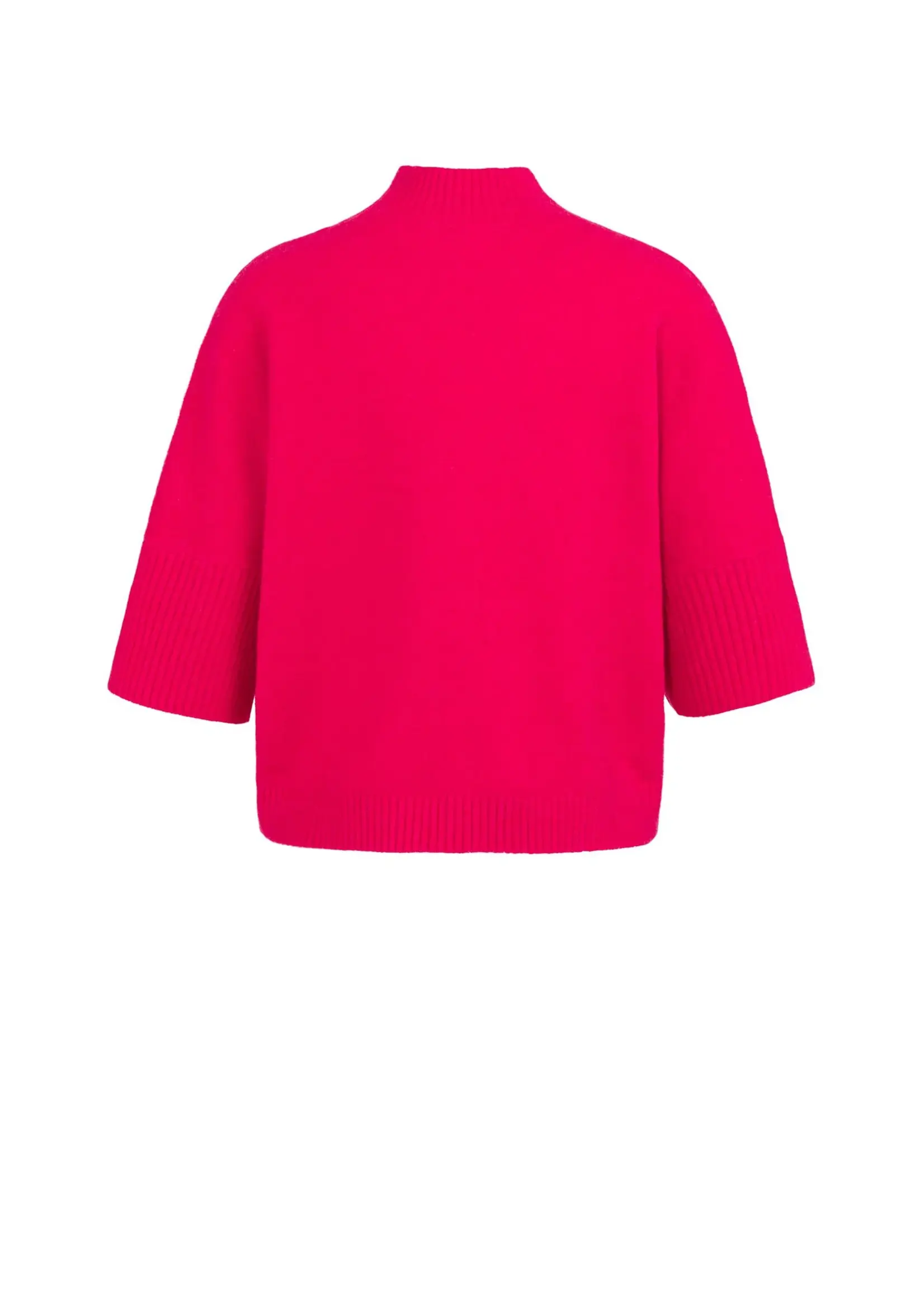 YAYA YAYA - Mock Neck And Ribbed Sleeves Sweater