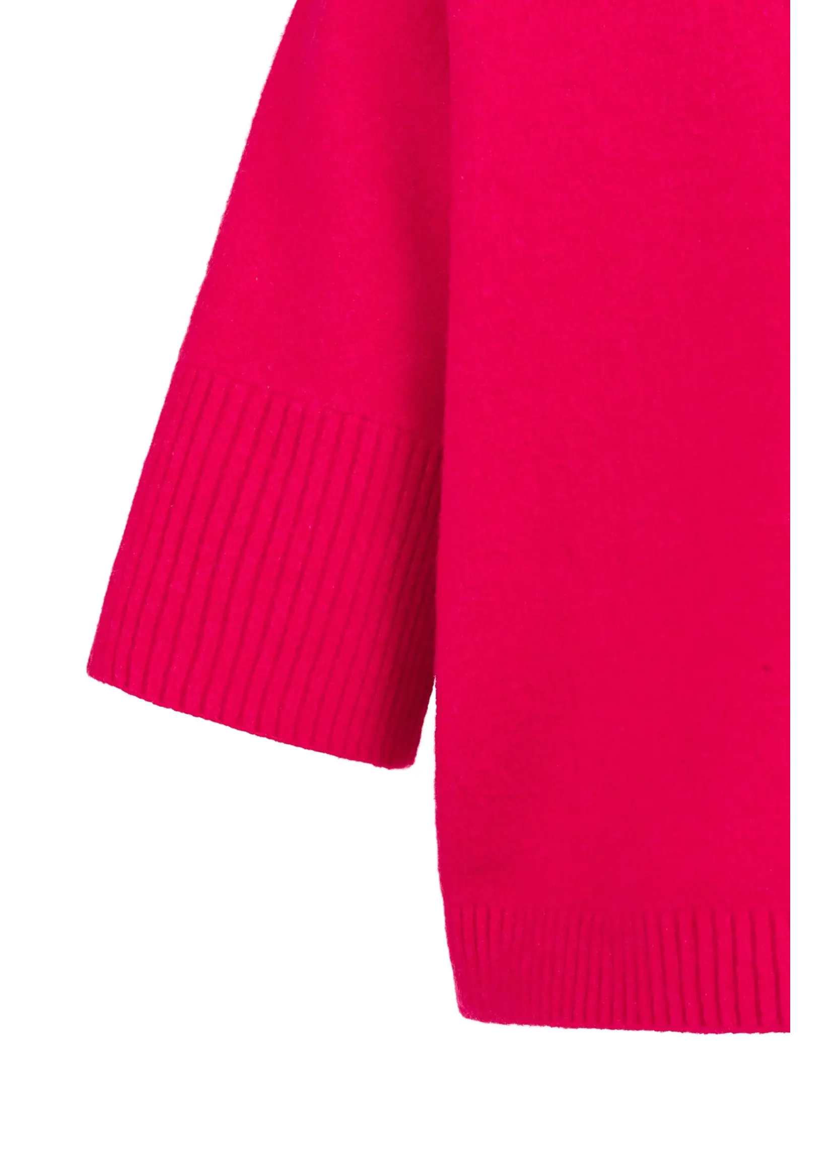 YAYA YAYA - Mock Neck And Ribbed Sleeves Sweater