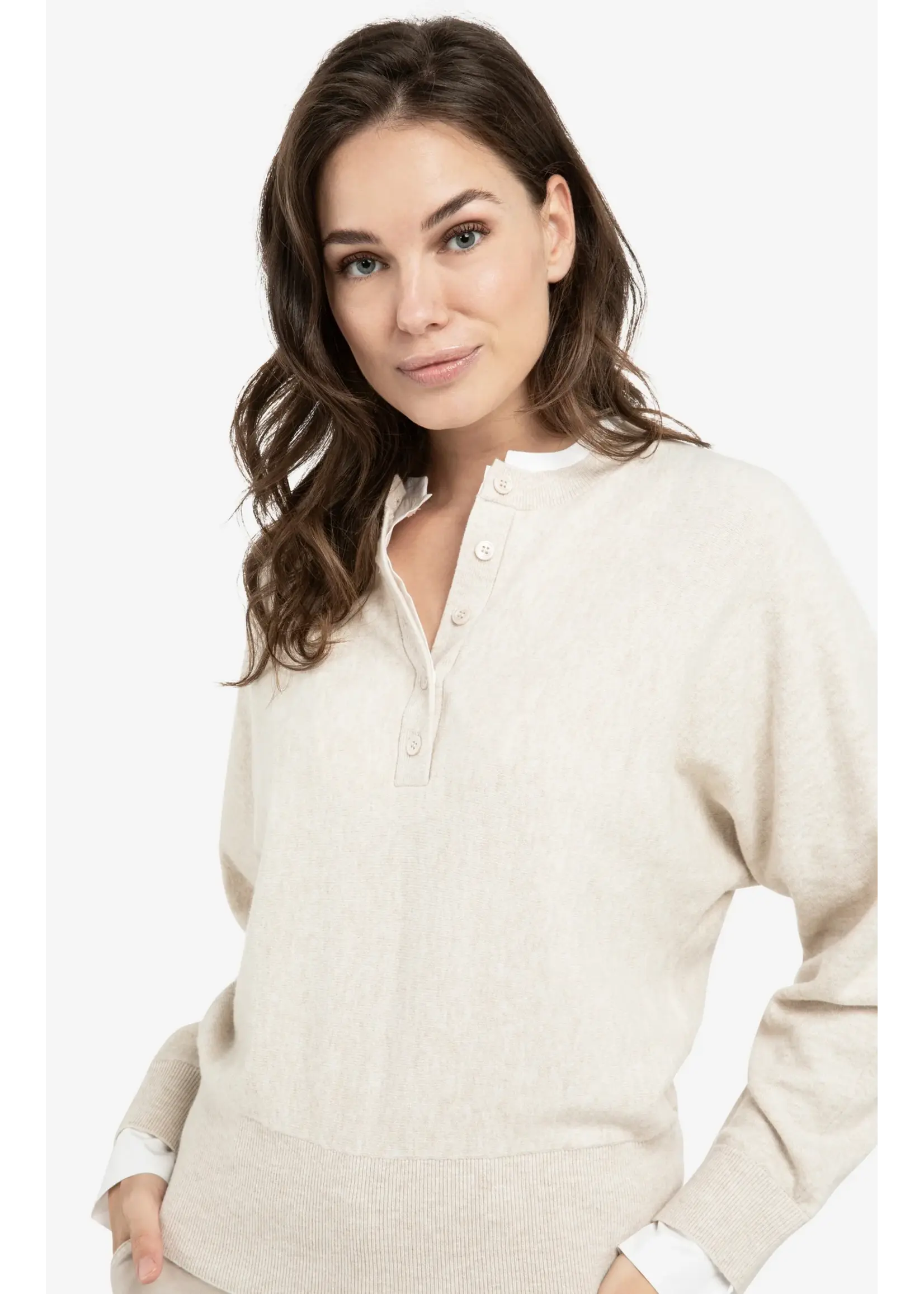 YAYA YAYA - Sweater With Inserted Blouse Details