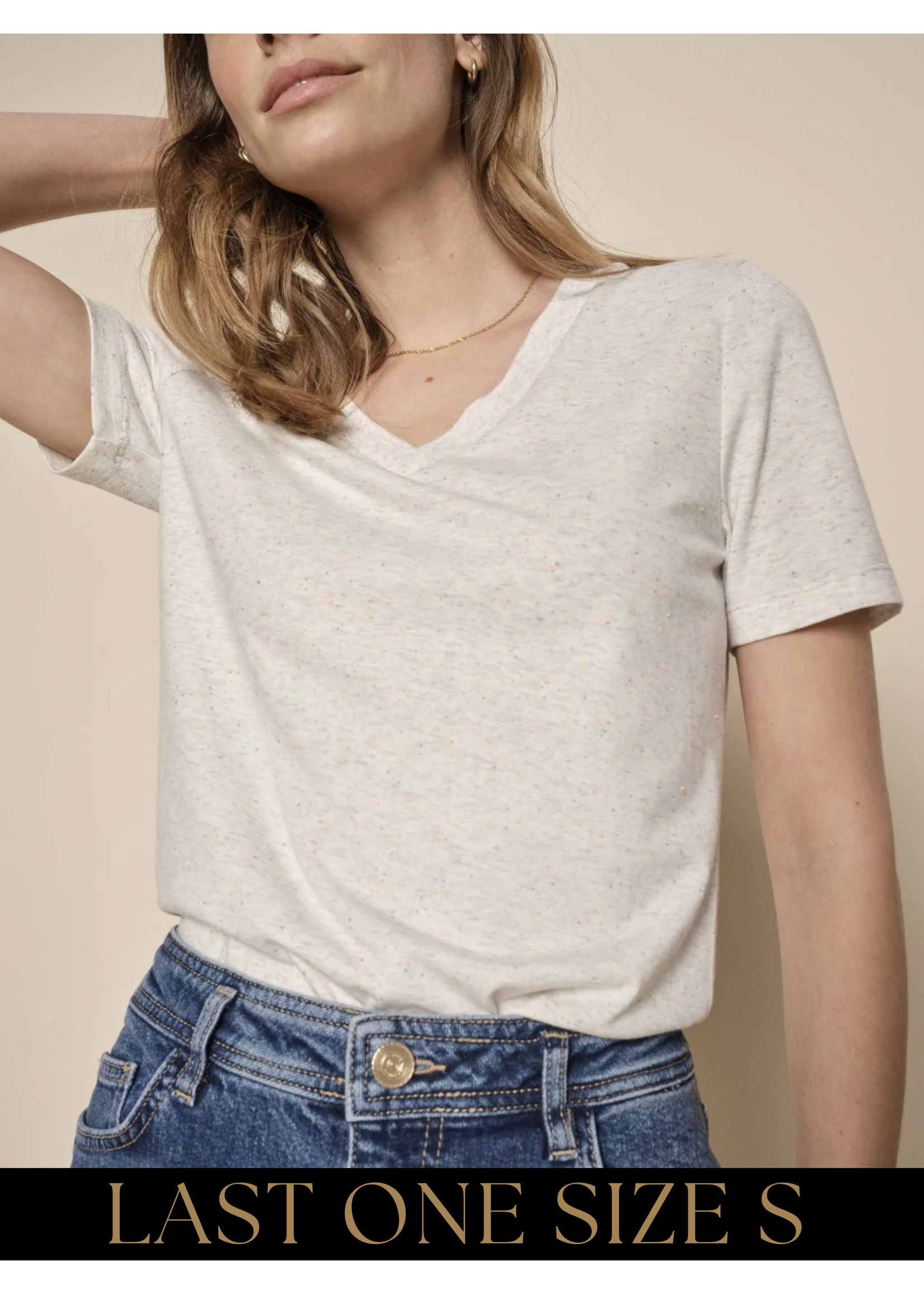 Mos Mosh Mos Mosh - Ziva V-SS Melange Tee