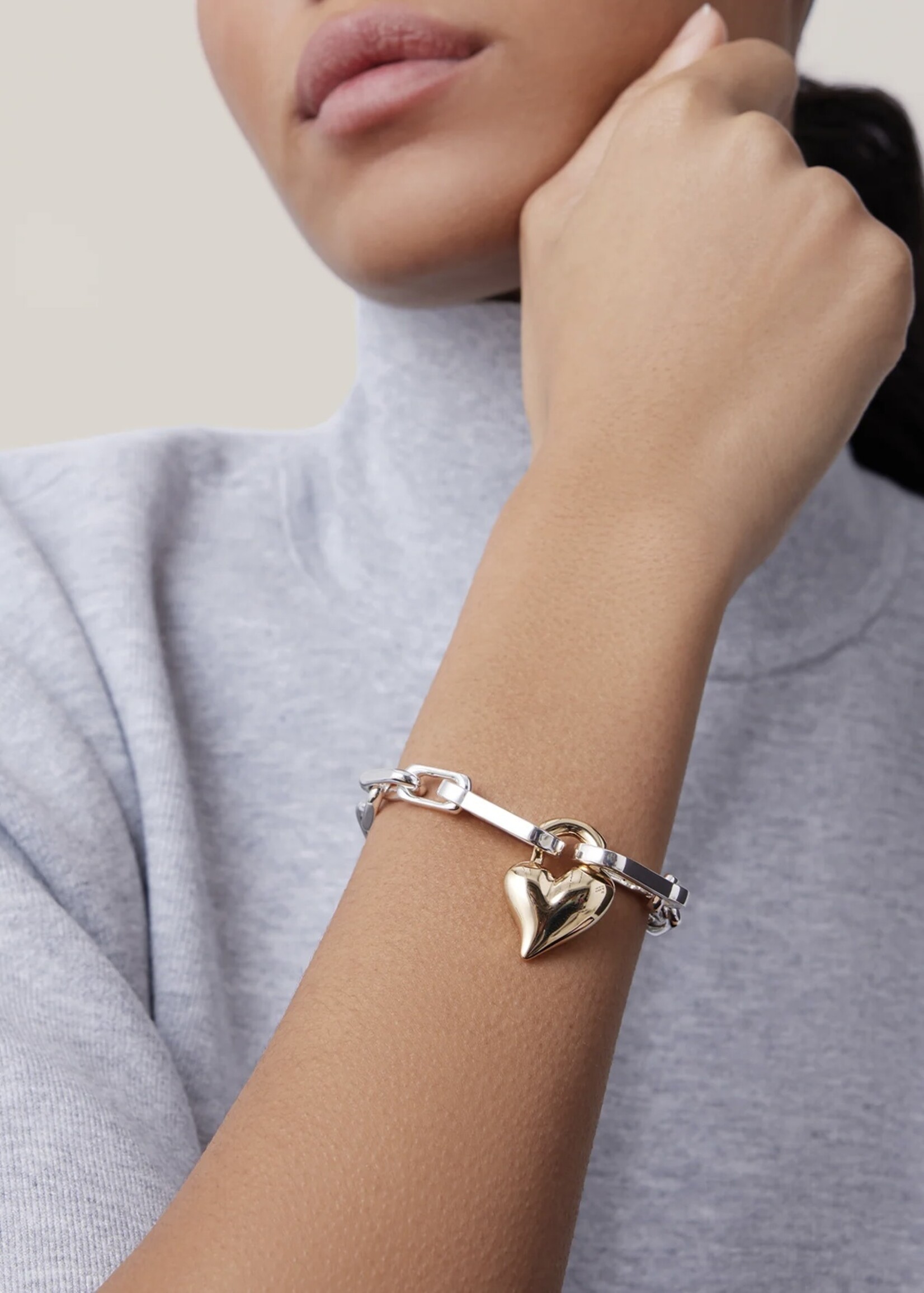 Jenny Bird Jenny Bird - Padlock Heart Chain Bracelet