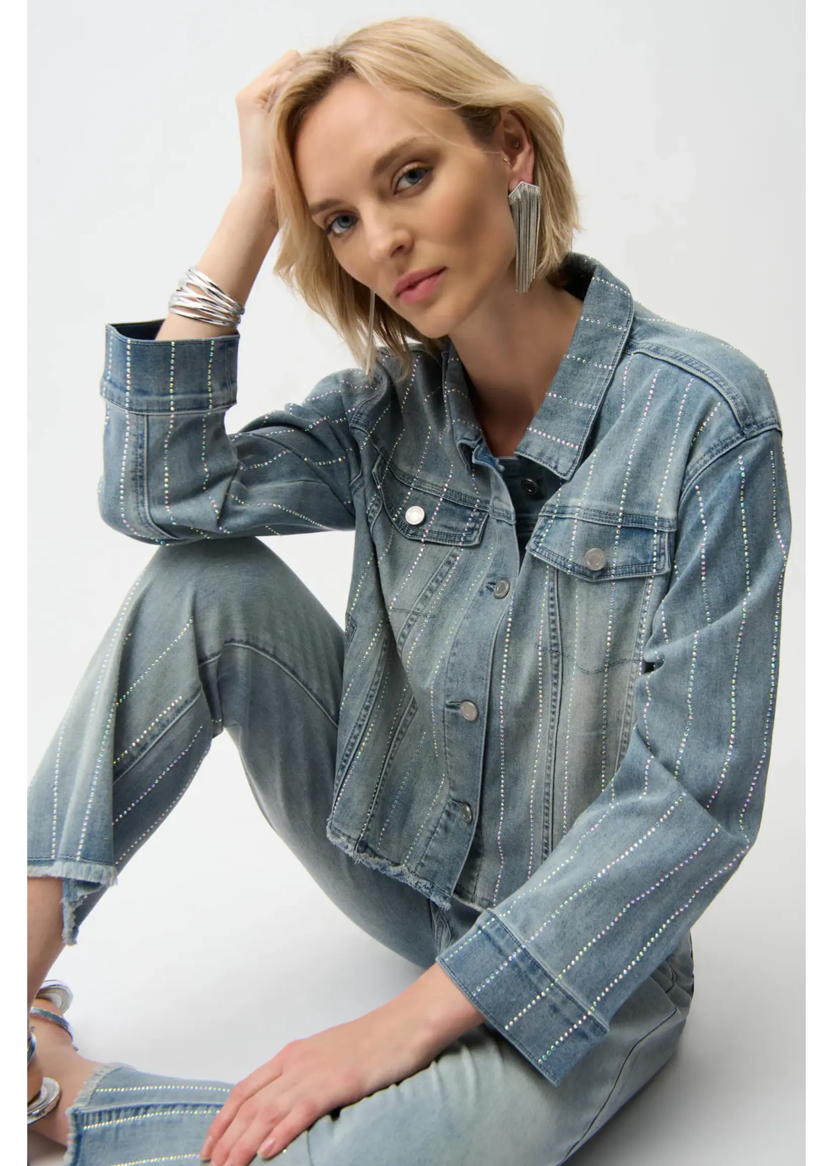 Joseph Ribkoff Joseph Ribkoff - Casual Denim Button Jacket Style 261958