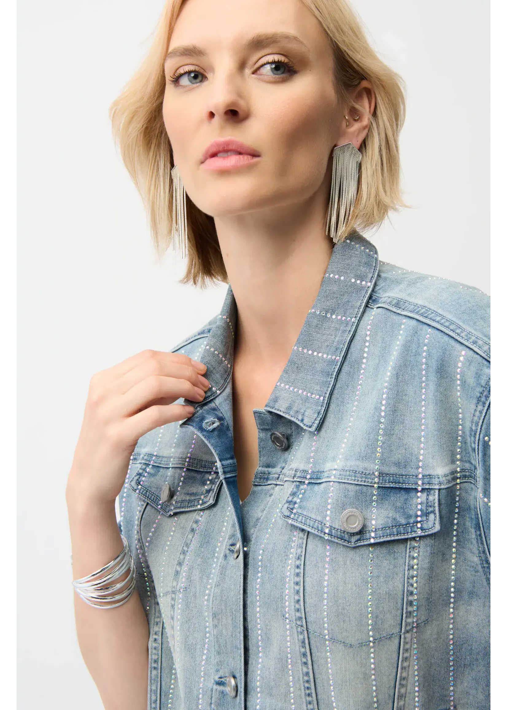 Joseph Ribkoff Joseph Ribkoff - Casual Denim Button Jacket Style 261958